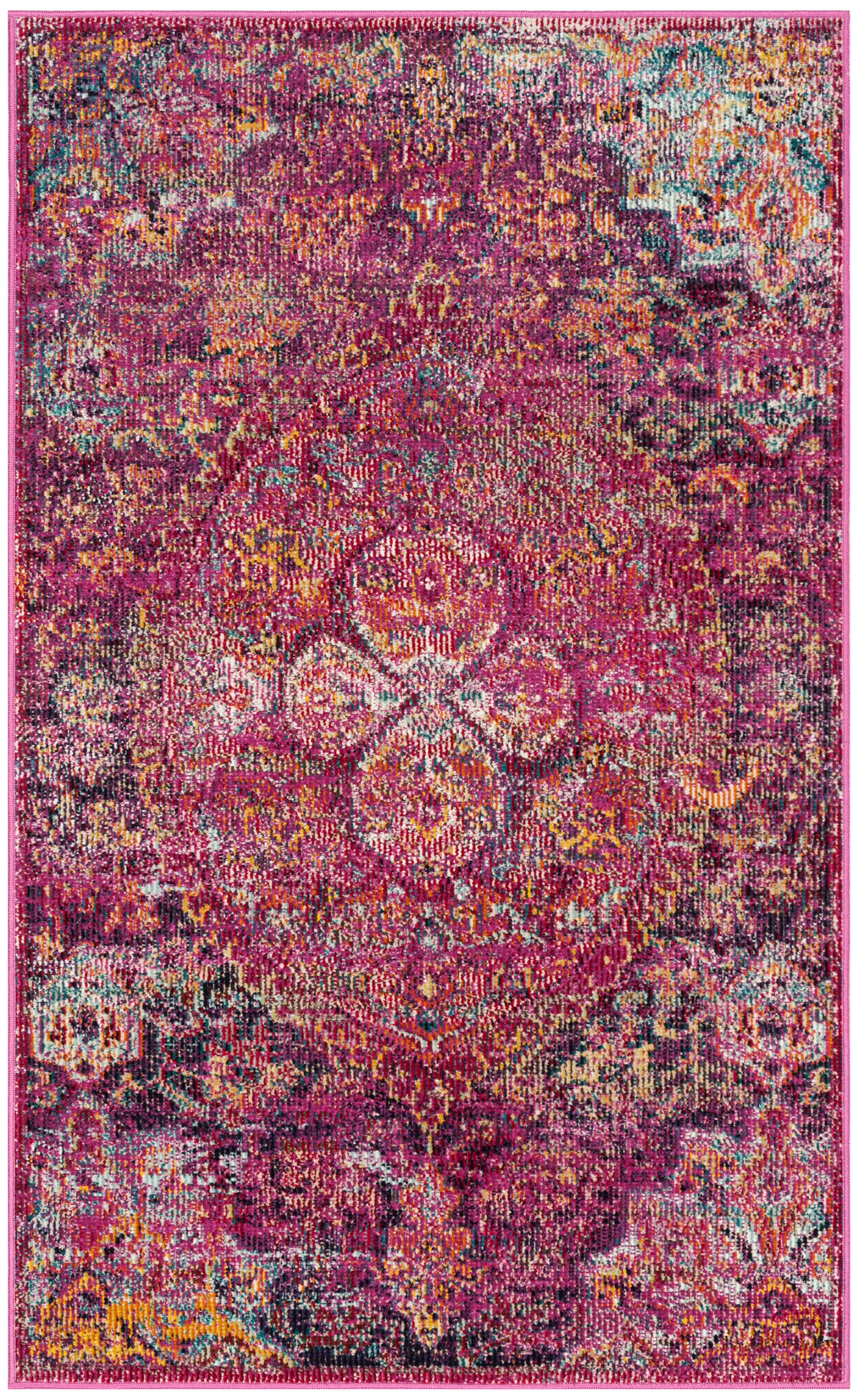Crystal CRS512 Power Loomed Accent Rug - Fuchsia/Purple - 3'x5' - Safavieh.