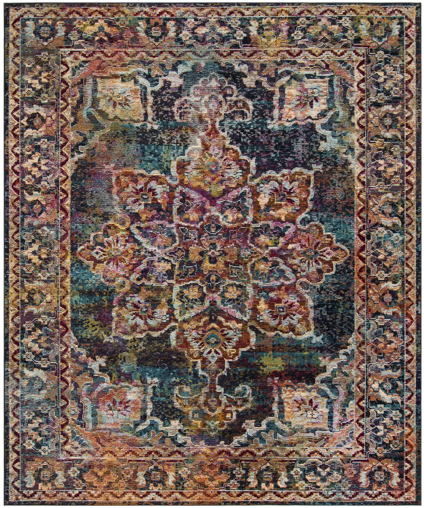 Crystal CRS513 Power Loomed Area Rug - Navy/Light Blue - 8'9"x11'9" - Safavieh.