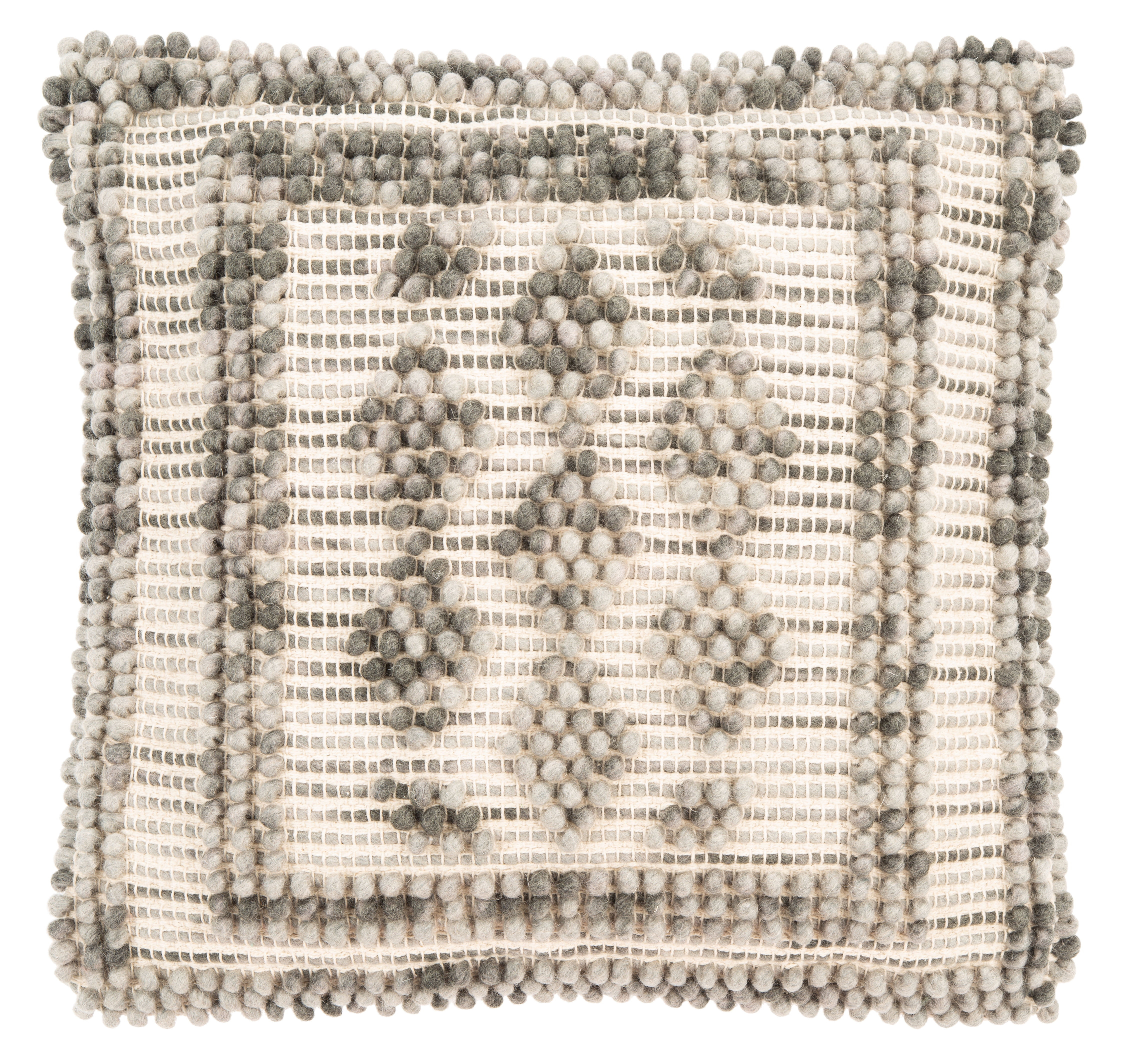 SAFAVIEH Darvey Bordered Beaded Accent Pillow, 20" x 20", Grey