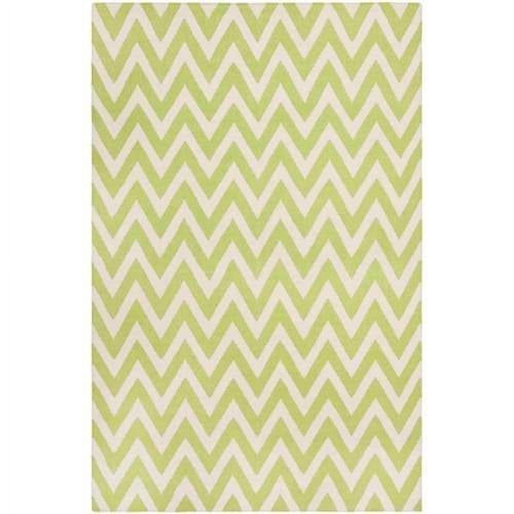 SAFAVIEH Dhurries Bentley Geometric Area Rug, Green/Ivory, 6' x 6' Square