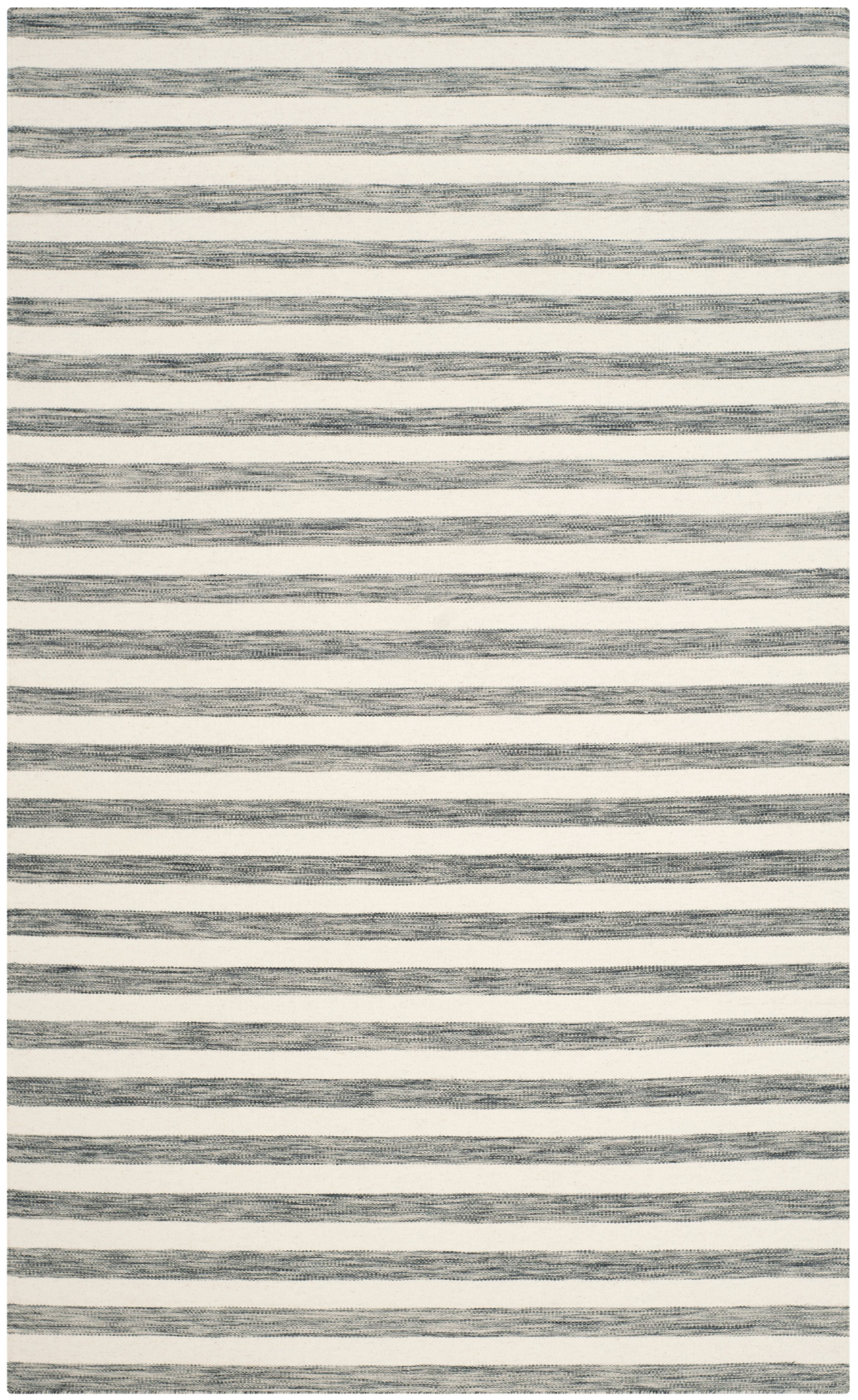SAFAVIEH Dhurries Joetta Geometric Area Rug, Grey/Ivory, 5' x 8'