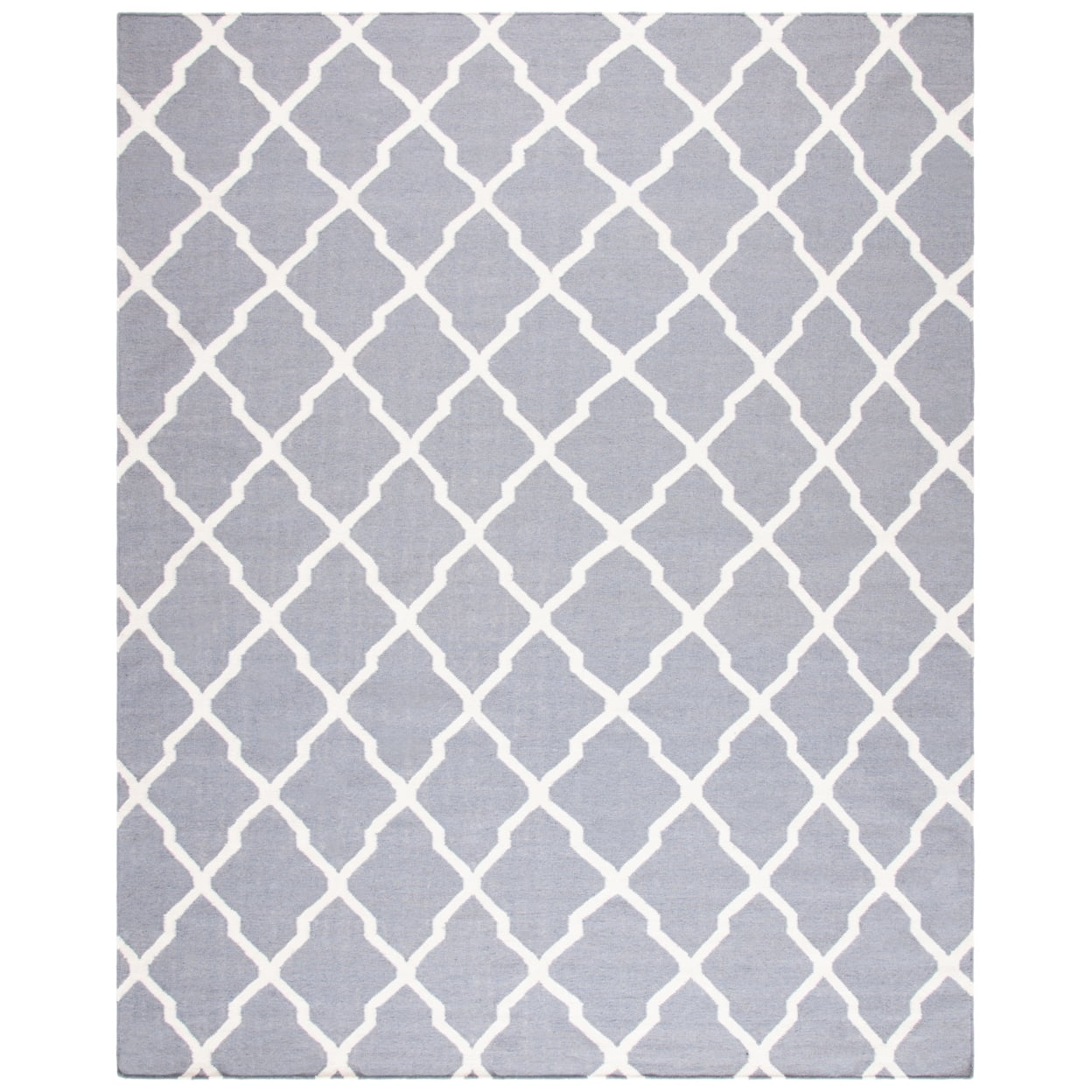 Dhurries DHU634 Hand Woven Area Rug - Grey/Ivory - 6'x6' - Safavieh.