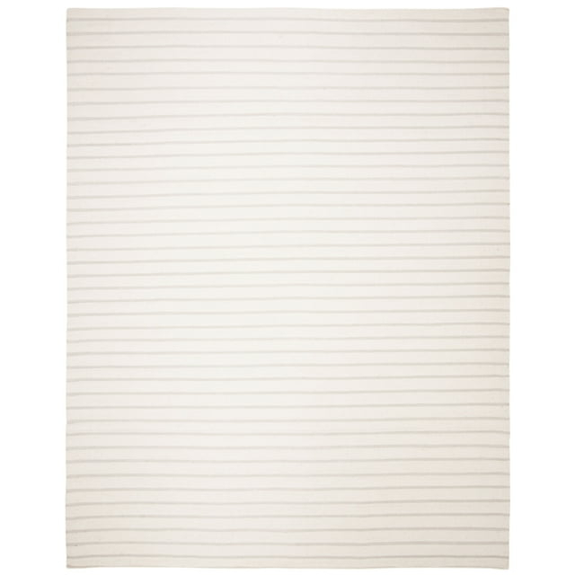 SAFAVIEH Dhurries Gina Geometric Wool Area Rug, White, 4' x 6'