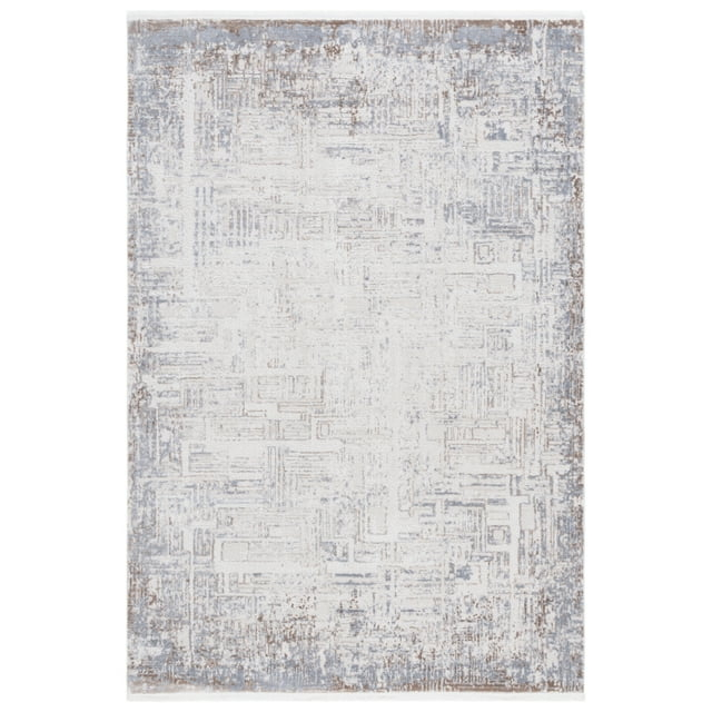SAFAVIEH Dhurries Toria Geometric Wool Area Rug, Ivory/Purple, 4' x 6'