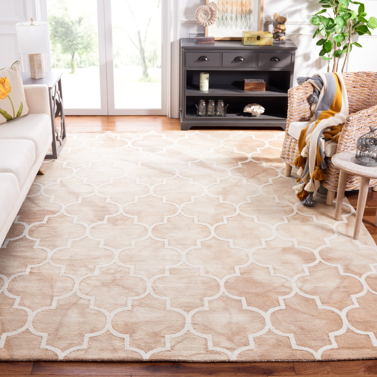 Dip Dye DDY535 Hand Tufted Accent Rug - Beige/Ivory - 3'x5' - Safavieh.