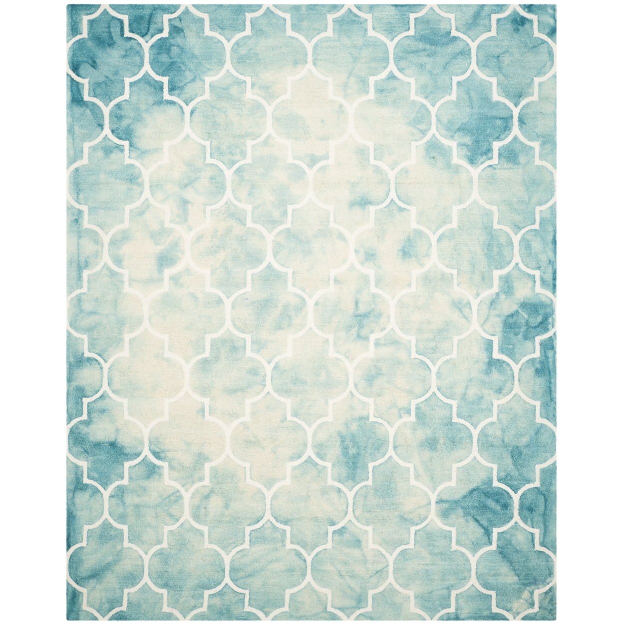 Dip Dye DDY535 Hand Tufted Accent Rug - Turquoise/Ivory - 3'x5' - Safavieh.