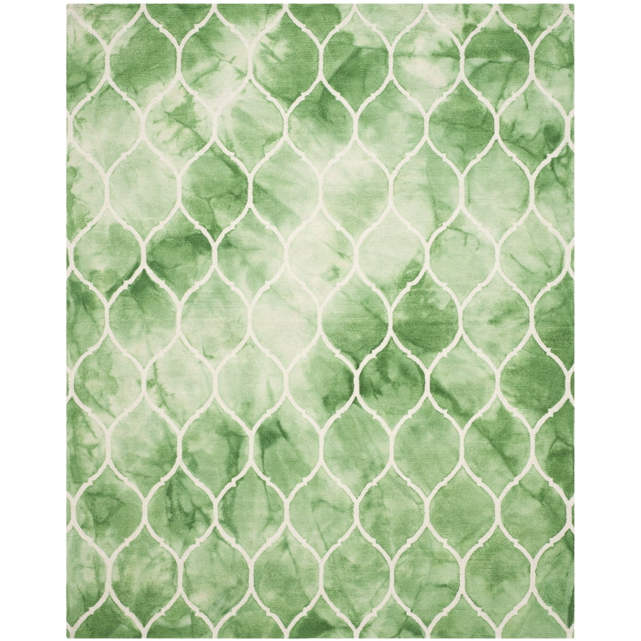 Dip Dye DDY685 Hand Tufted Indoor Area Rug - Green/Ivory - 8'x10' - Safavieh