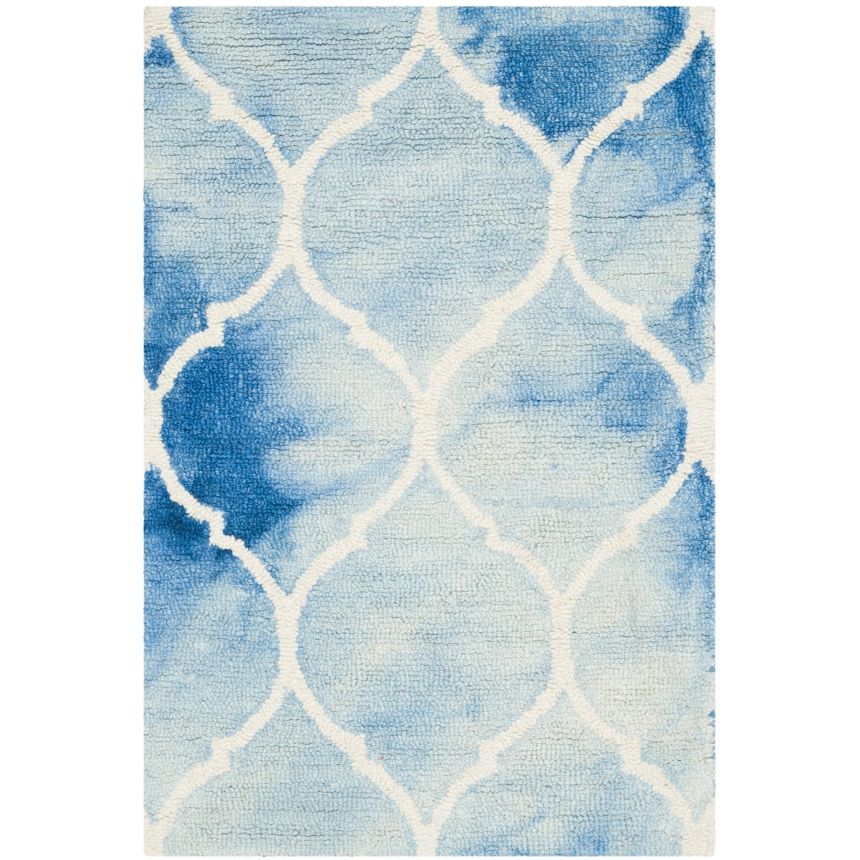 Dip Dye DDY685 Hand Tufted Accent Rug - Blue/Ivory - 2'x3' - Safavieh.