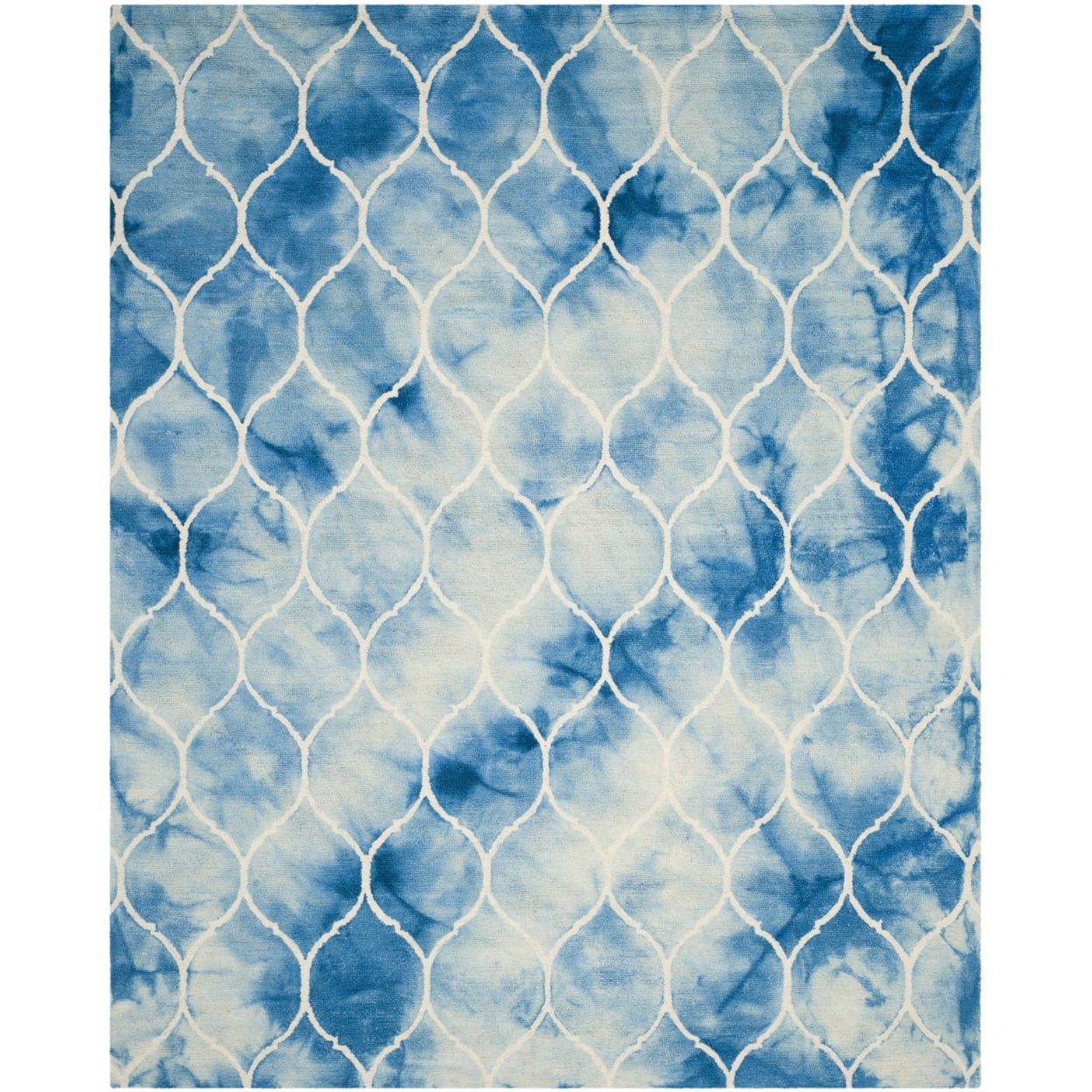 Dip Dye DDY685 Hand Tufted Indoor Area Rug - Blue/Ivory - 8'x10' - Safavieh