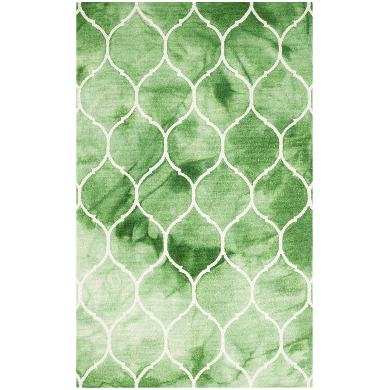 Dip Dye DDY685 Hand Tufted Indoor Area Rug - Green/Ivory - 5'x8' - Safavieh