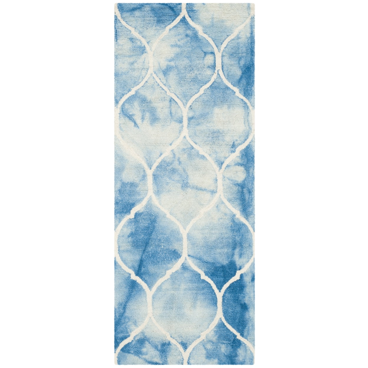 Dip Dye DDY685 Hand Tufted Runner Rug - Blue/Ivory - 2'3"x6' - Safavieh.