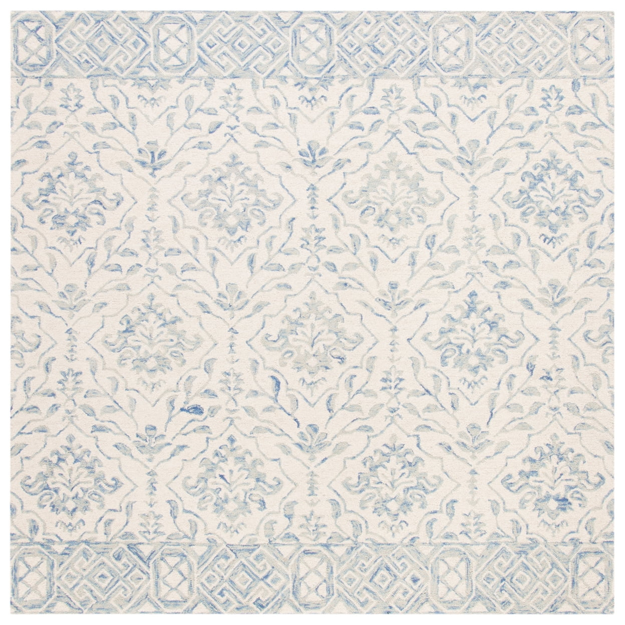 Dip Dye DDY901 Hand Tufted Area Rug - Light Blue/Ivory - 3'x3' - Safavieh.