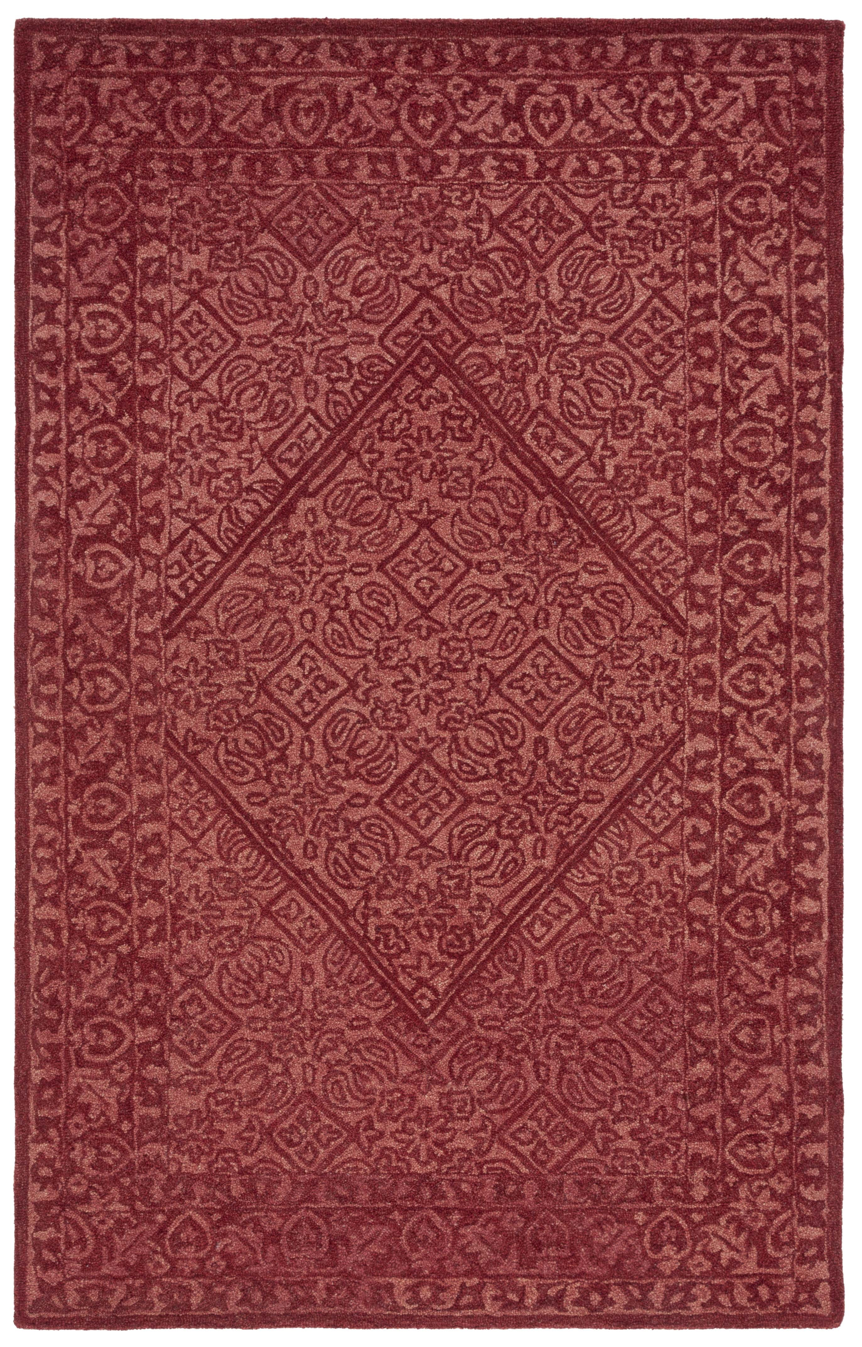 SAFAVIEH Dip Dye Felicia Floral Area Rug, Red, 3' x 5'