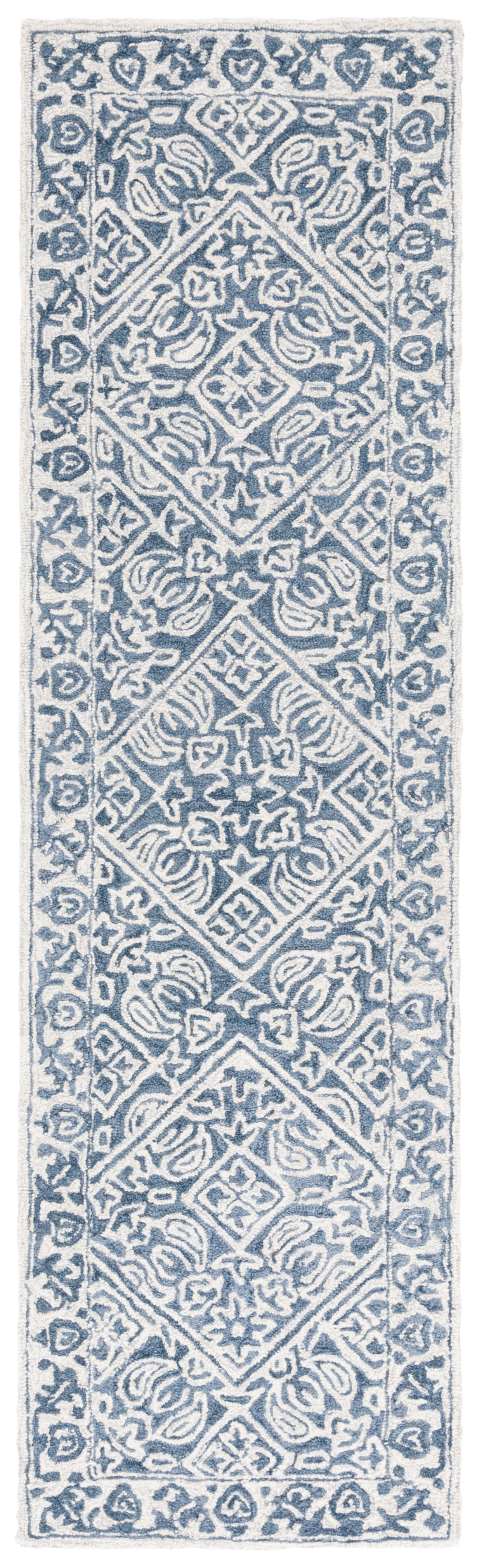 Safavieh Dip Dye Hand Tufted Wool/Cotton Oriental Rug in Ivory/Blue