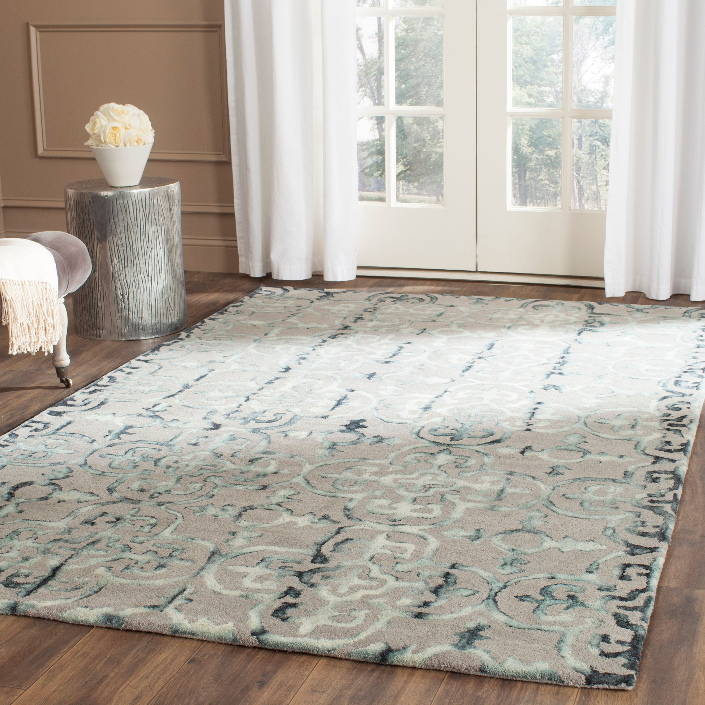Dip Dye DDY711 Hand Tufted Indoor Area Rug - Grey/Charcoal - 6'x9' - Safavieh