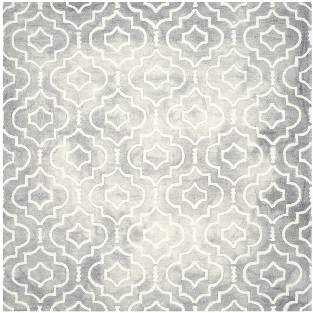 Dip Dye DDY538 Hand Tufted Area Rug - Grey/Ivory - 5'x5' - Safavieh.