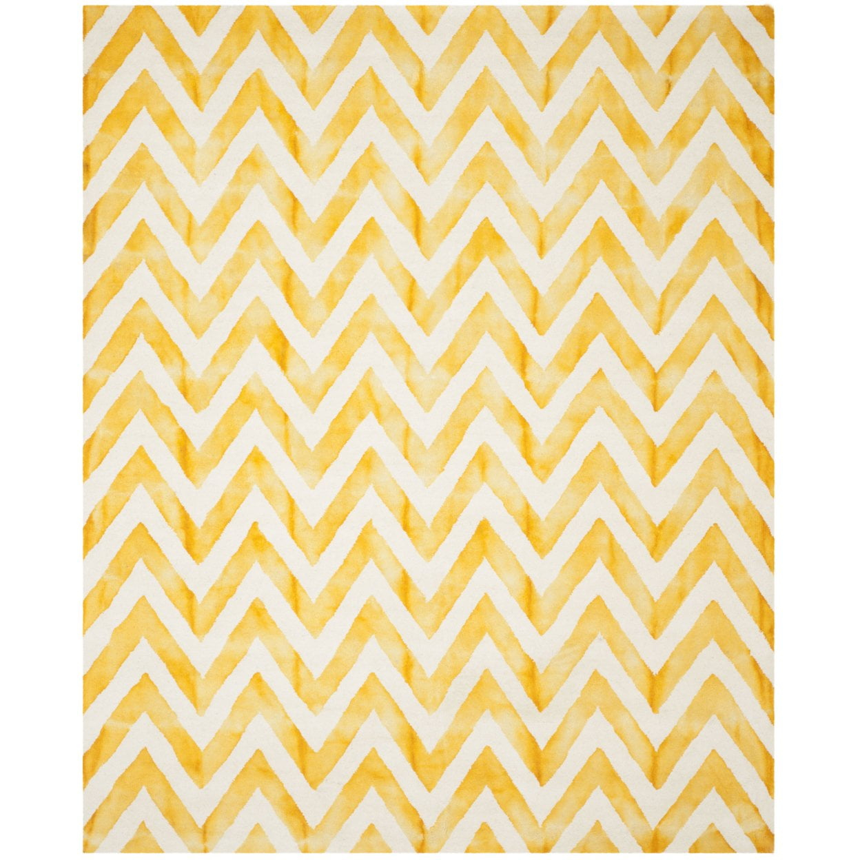 Dip Dye DDY715 Hand Tufted Area Rug - Ivory/Gold - 7' round - Safavieh.