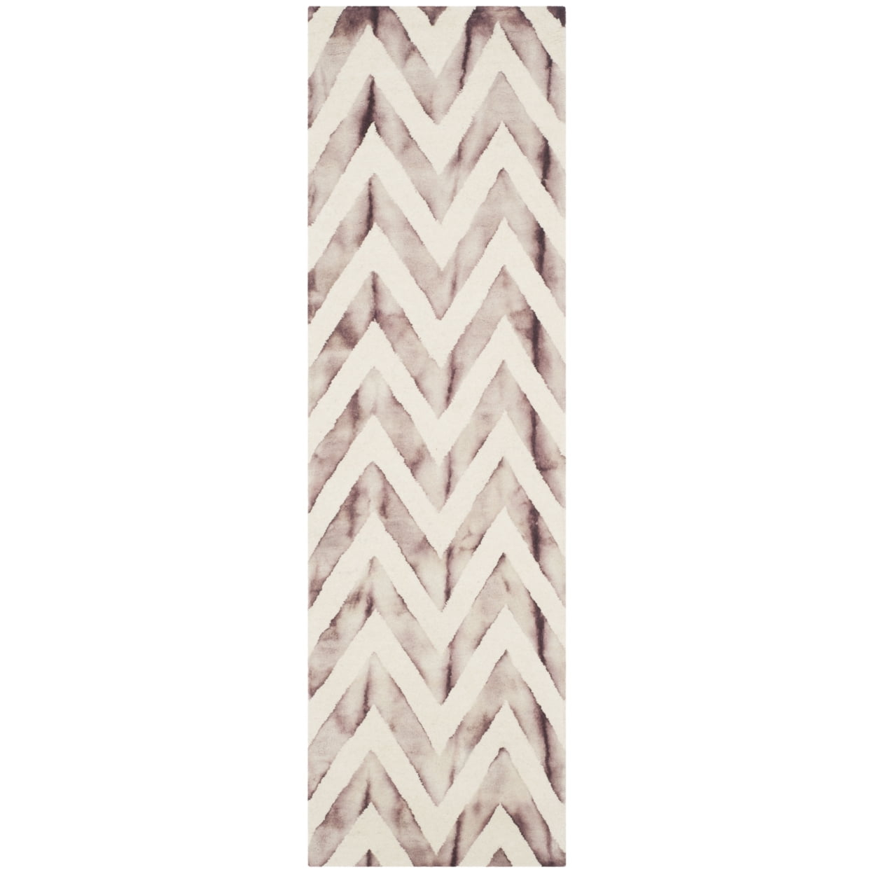 Dip Dye DDY715 Hand Tufted Runner Rug - Ivory/Maroon - 2'3"x12' - Safavieh.