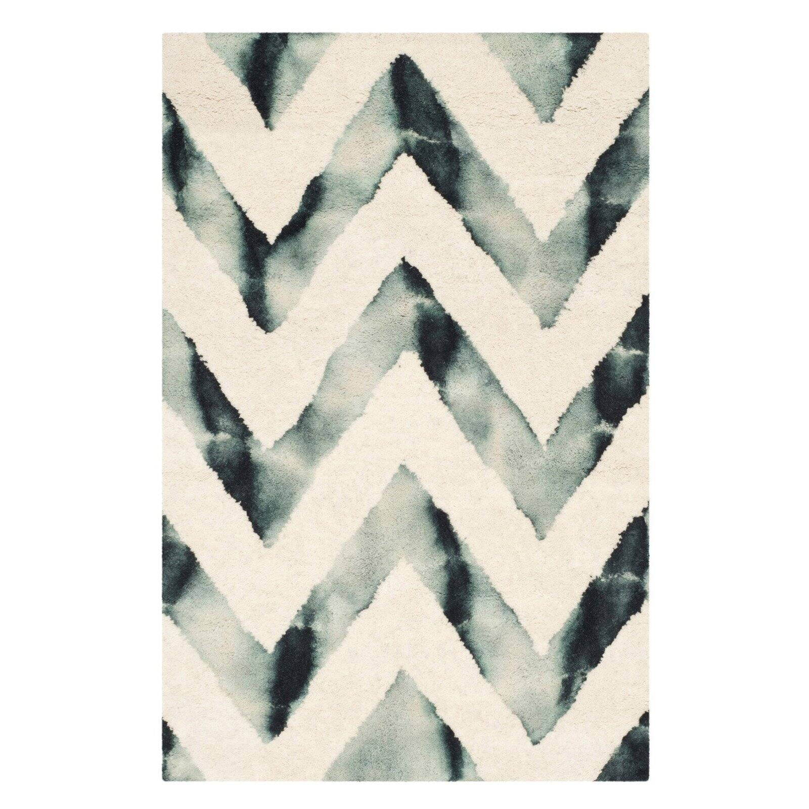 Dip Dye DDY715 Hand Tufted Area Rug - Ivory/Grey - 7'x7' - Safavieh.