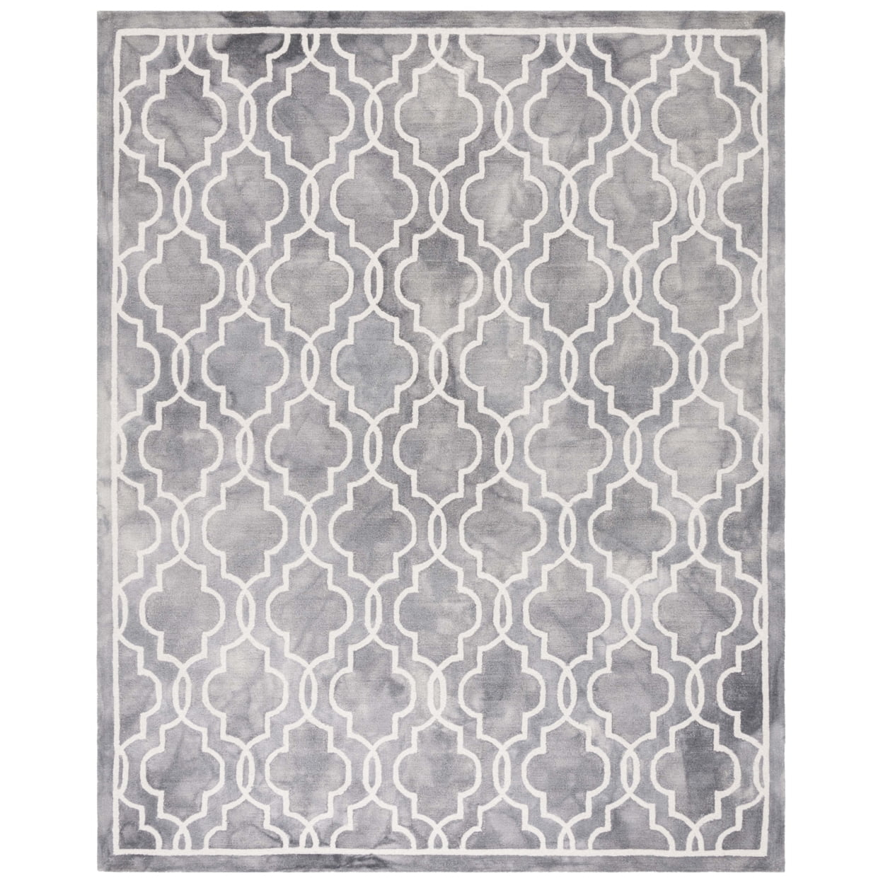 Dip Dye DDY539 Hand Tufted Indoor Area Rug - Grey/Ivory - 7' Round - Safavieh