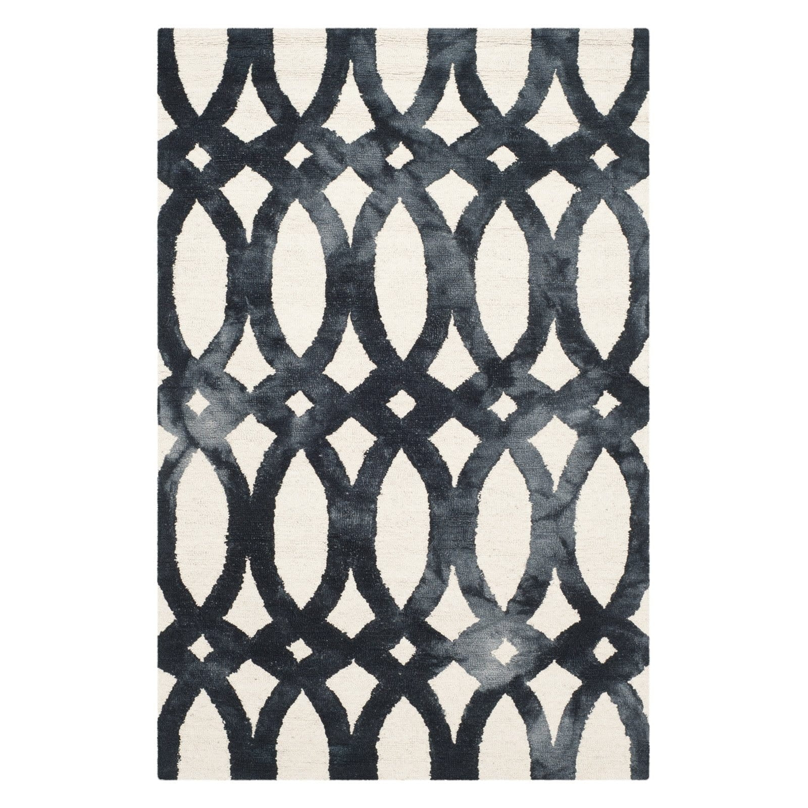 Dip Dye DDY675 Hand Tufted Area Rug - Ivory/Graphite - 7'x7' - Safavieh.