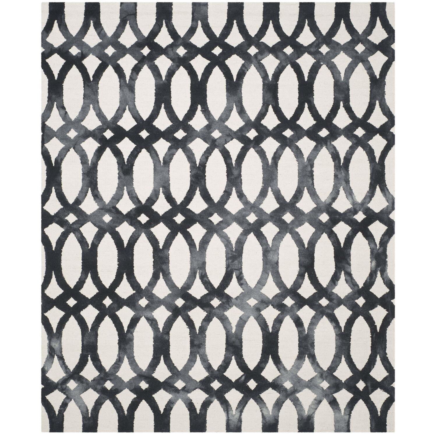 Dip Dye DDY675 Hand Tufted Area Rug - Ivory/Graphite - 8'x10' - Safavieh.