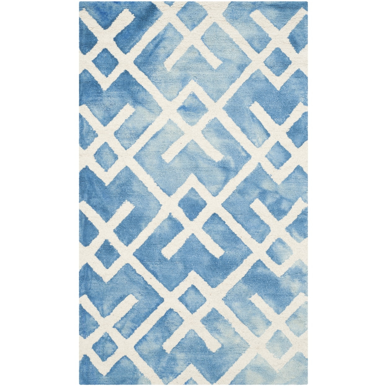Dip Dye DDY677 Hand Tufted Indoor Accent Rug - Blue/Ivory - 3'x5' - Safavieh