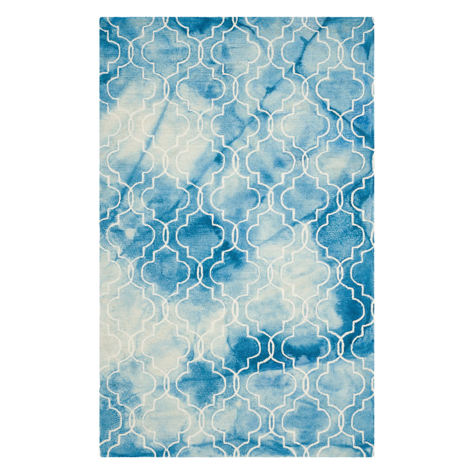 Dip Dye DDY676 Hand Tufted Indoor Accent Rug - Blue/Ivory - 3'x5' - Safavieh