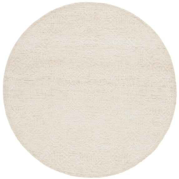 SAFAVIEH Ebony Abbey Geometric Area Rug, Gold/Ivory, 6' x 6' Round