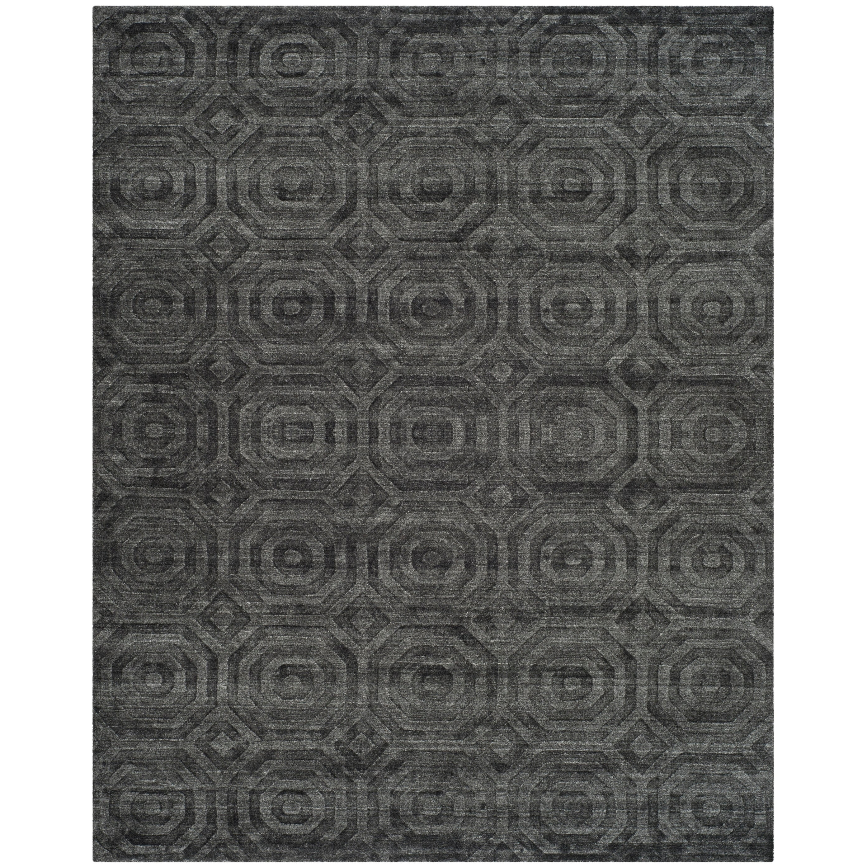 SAFAVIEH Elements Laird Geometric Area Rug, Dark Grey, 9' x 12'