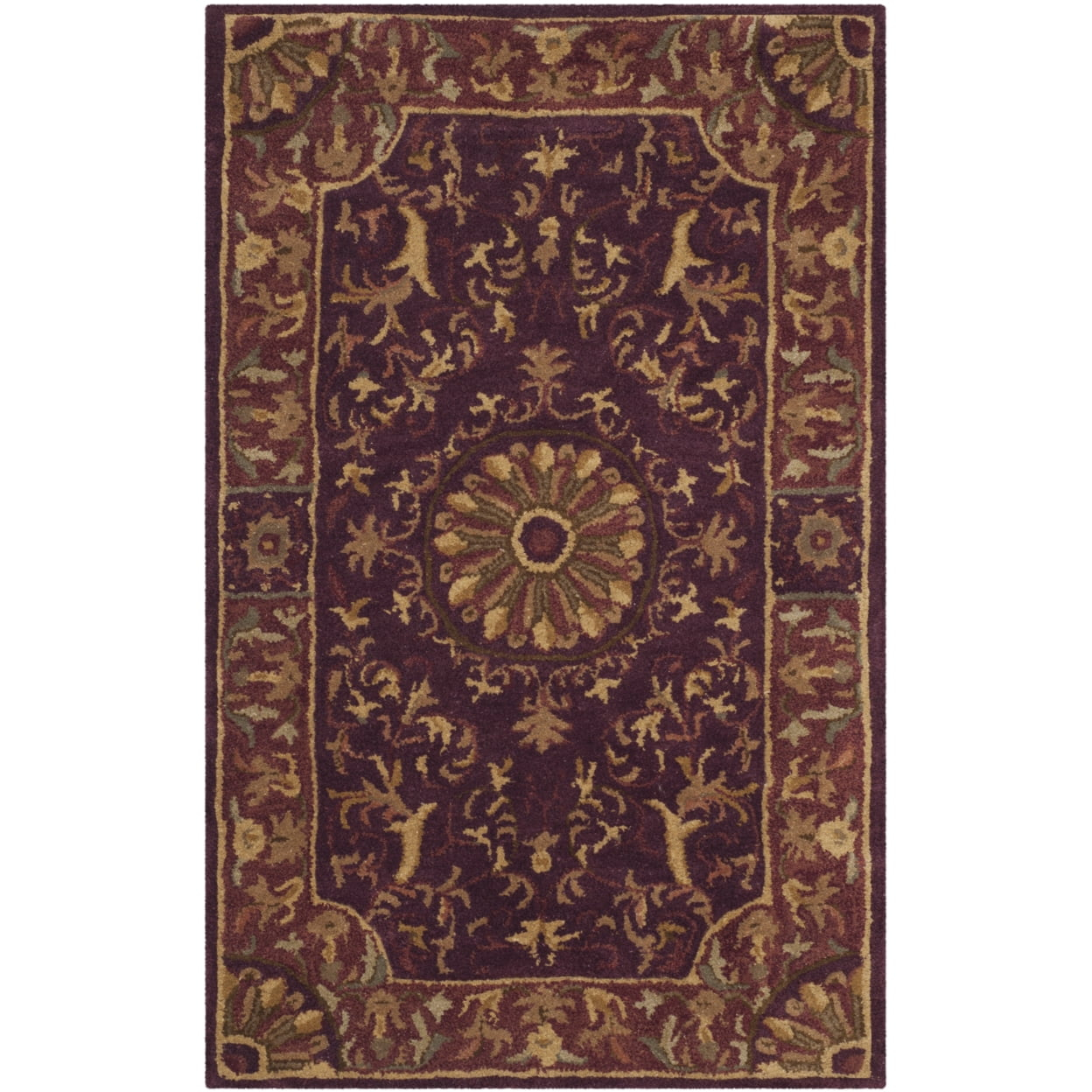 SAFAVIEH Empire Naira Oriental Wool Area Rug, Burgundy, 2'6" x 4'