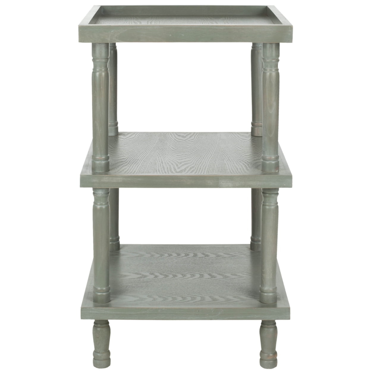 Esmeralda 3 Tier Side Table- Ash Grey - Safavieh.