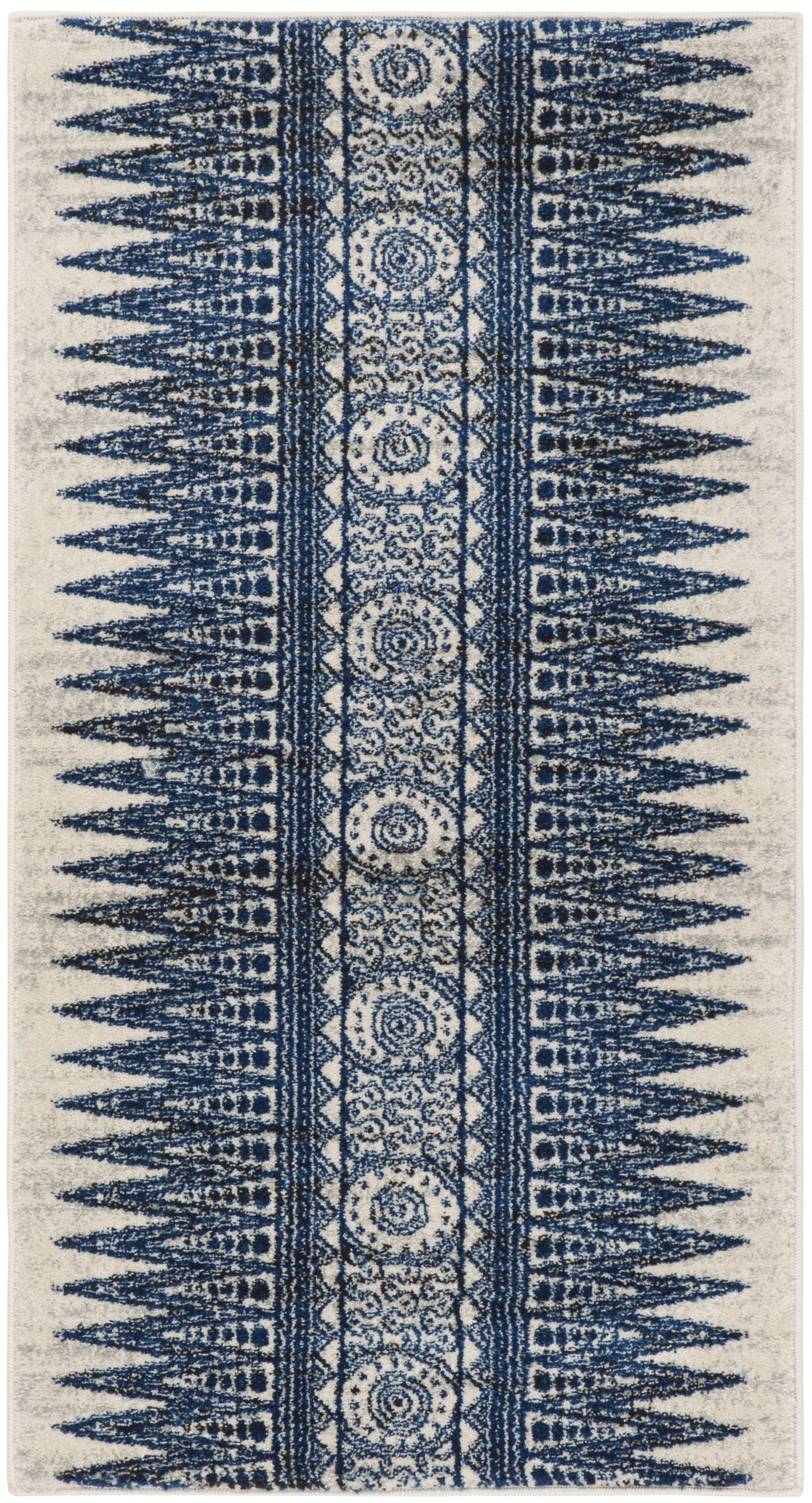 Evoke EVK226 Power Loomed Indoor Accent Rug - Ivory/Blue - 2'2"x4' - Safavieh