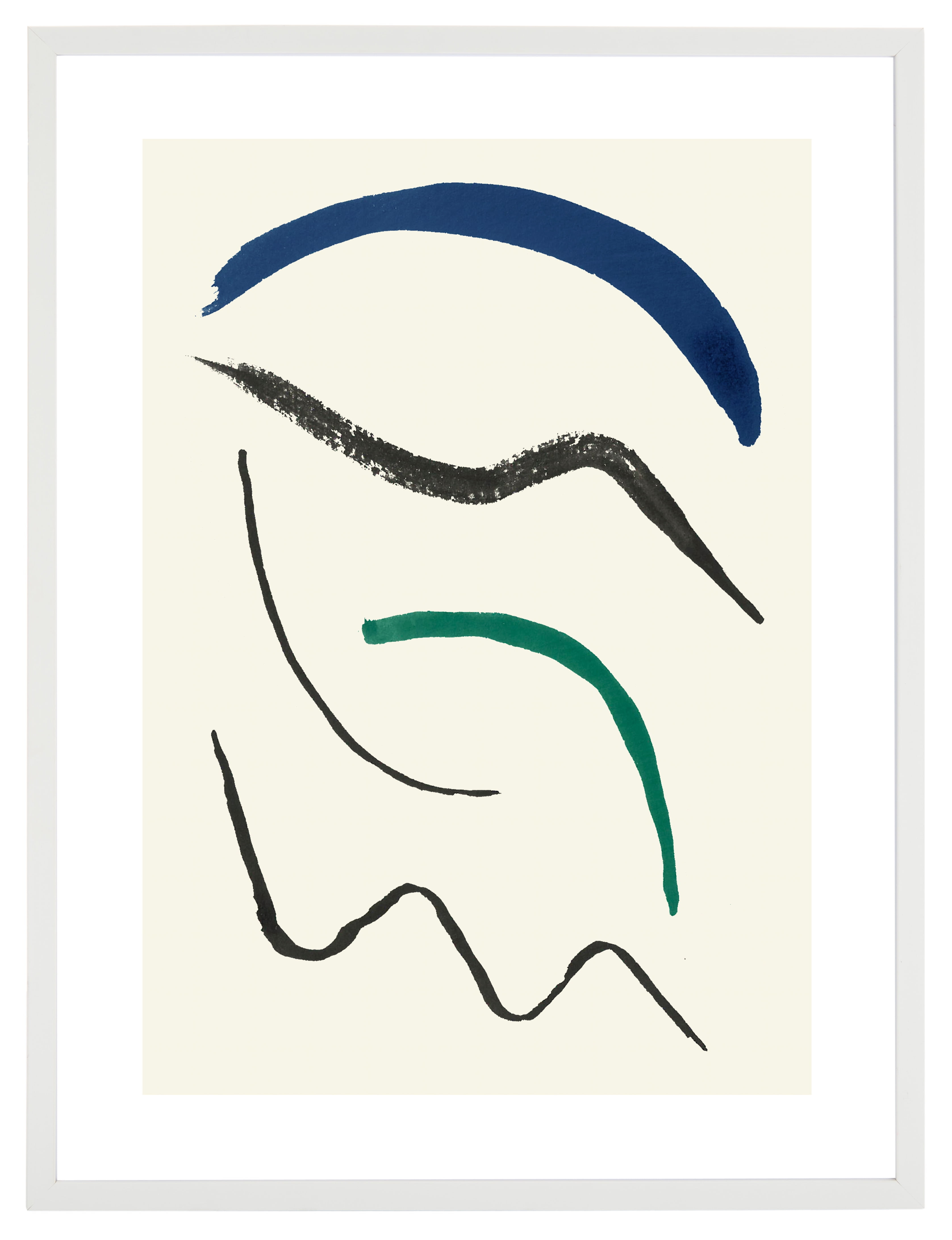 SAFAVIEH Fashion Week 18 in. x 24 in. Framed Wall Art, Denim/Black