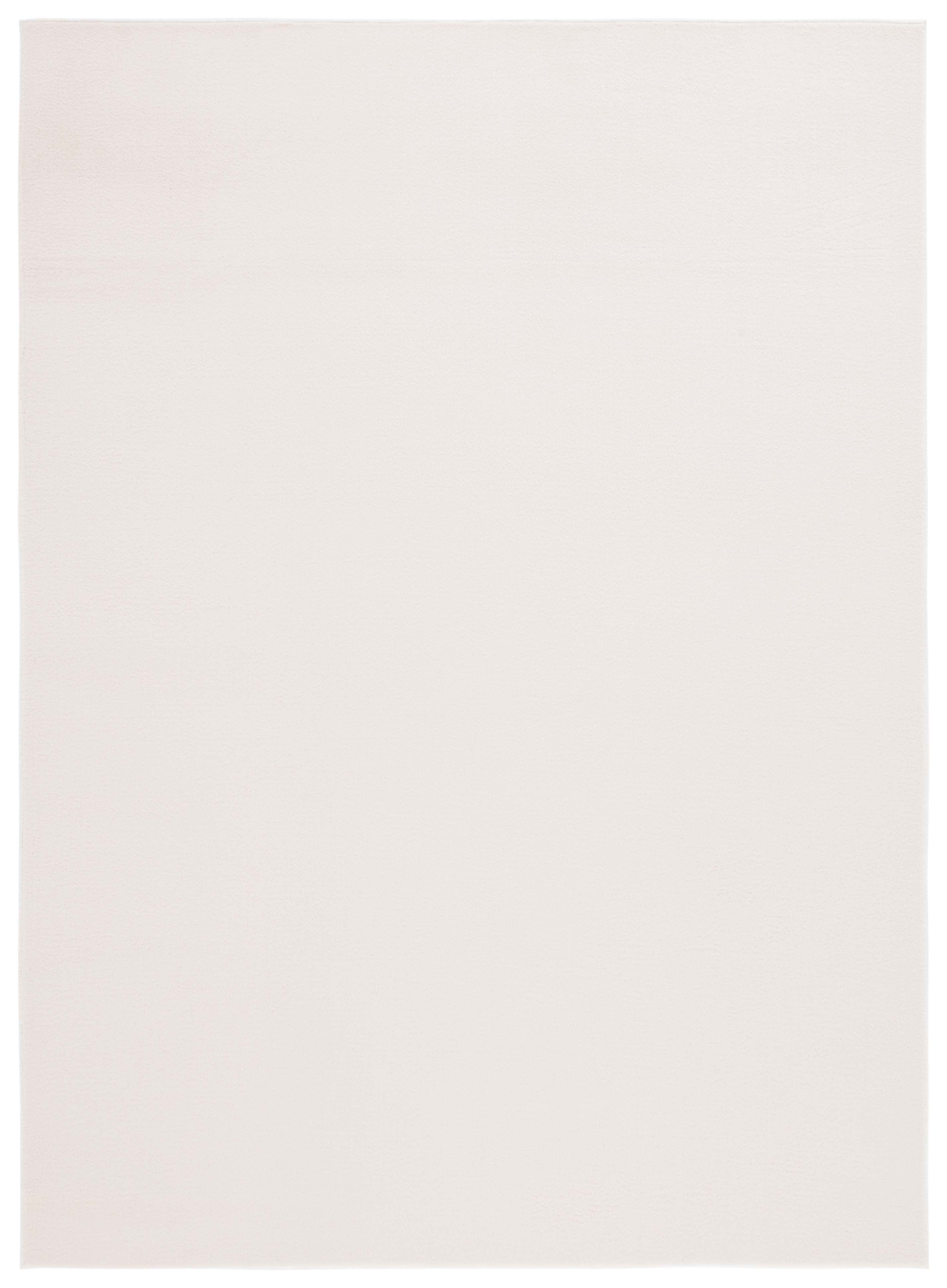 Safavieh  Faux Rabbit Fur Machine Washable Slip Resistant Nanami Rug 5' x 7' - Beige