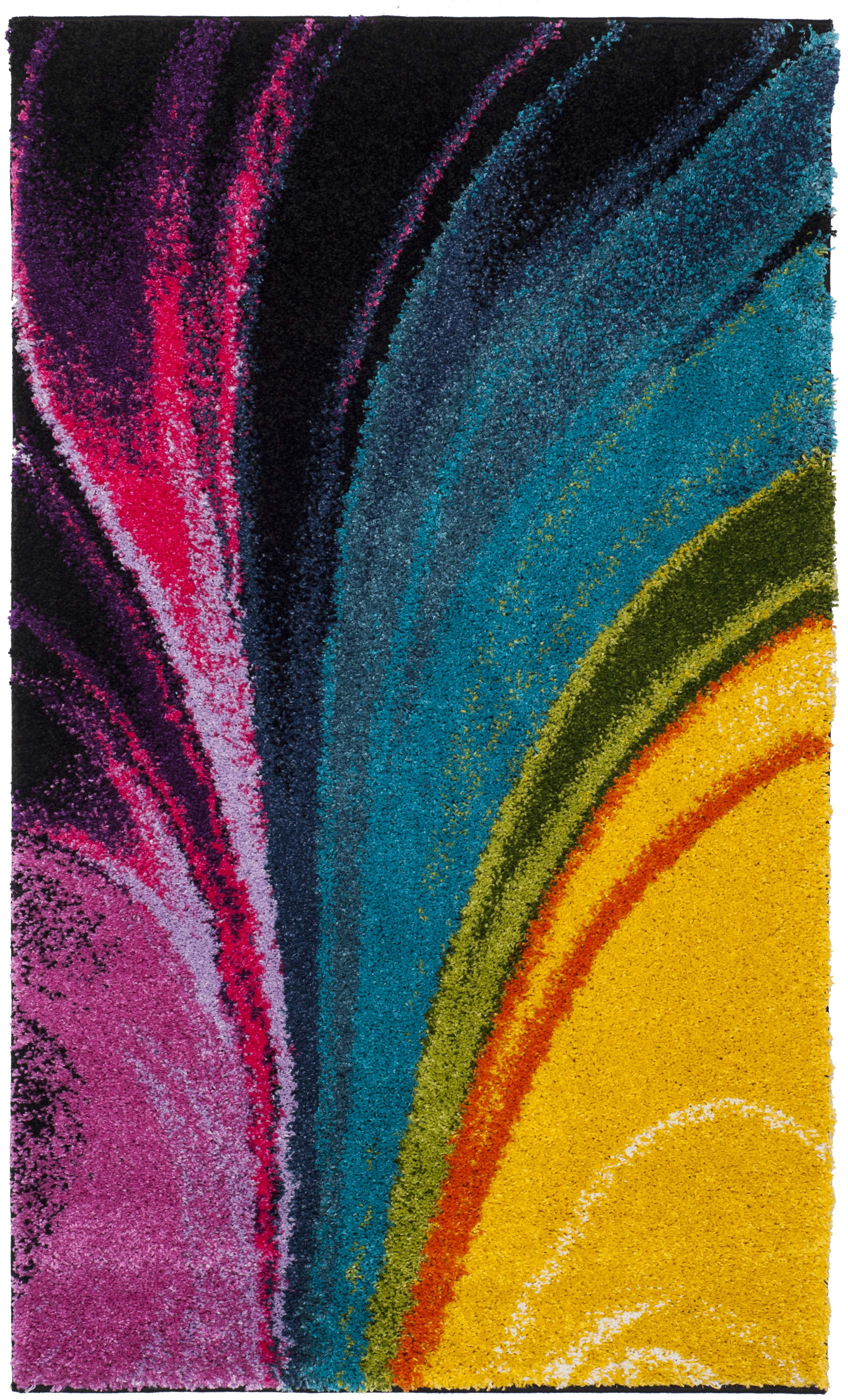 Fiesta Shag FSG372 Power Loomed Area Rug - Multi - 3'x5' - Safavieh.