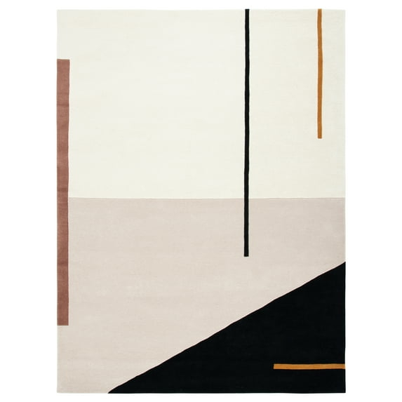 SAFAVIEH Fifth Avenue Dawa Abstract Area Rug, Ivory/Black, 10' x 14'