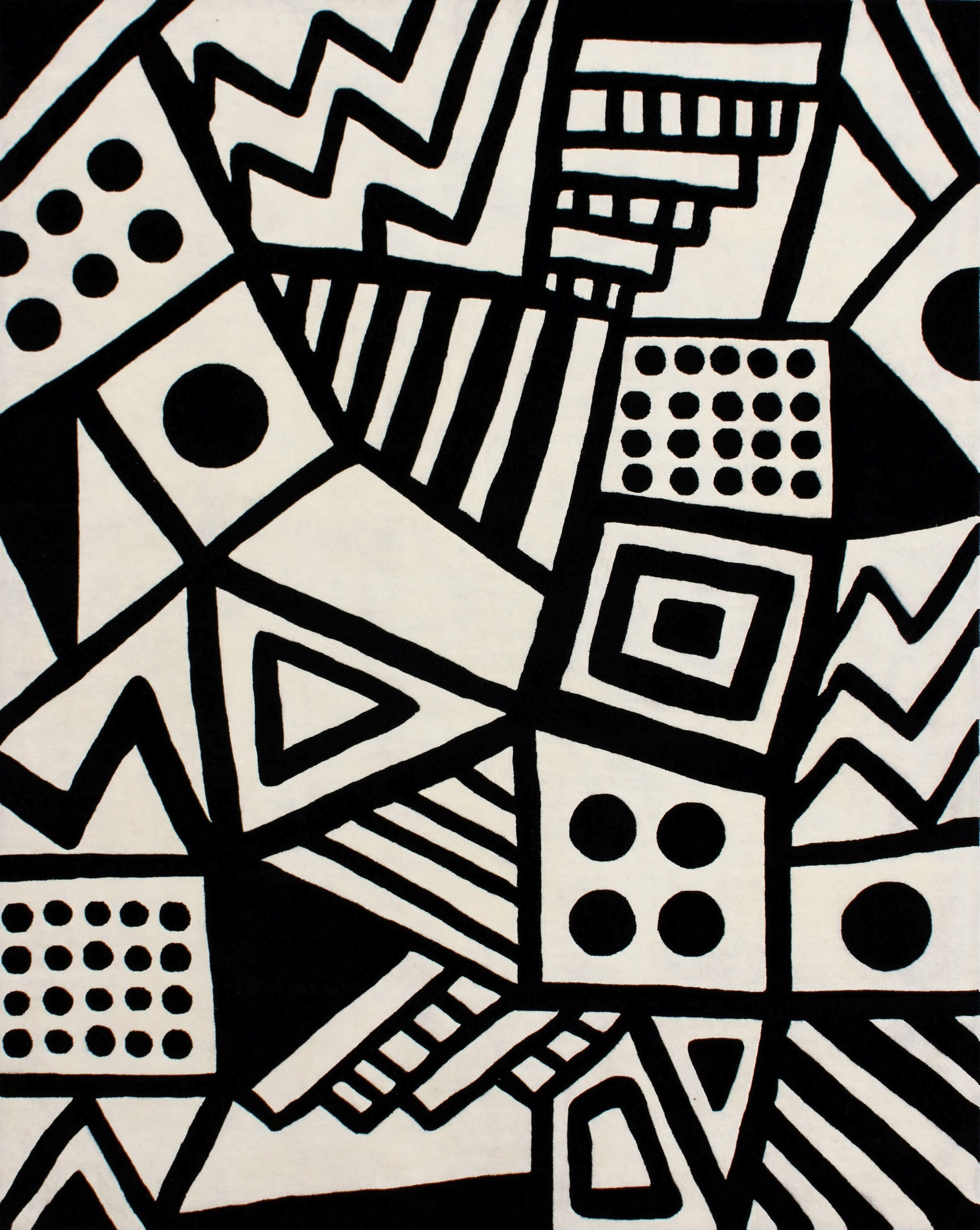 Fifth Avenue FTV124 Hand Tufted Area Rug - Ivory/Black - 3'x5' - Safavieh.