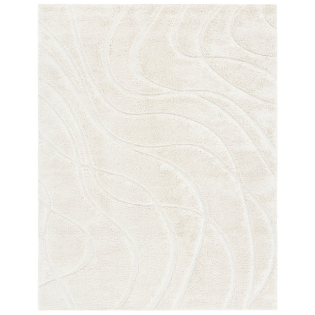 SAFAVIEH Florida Tamzen Abstract Shag Area Rug, Cream, 8' x 10'