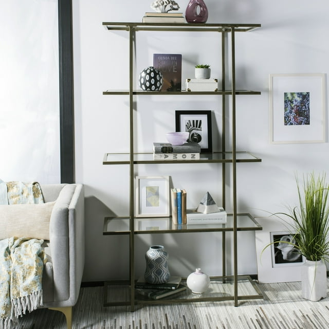 SAFAVIEH Francis Glam 5 Tier Etagere, French Silver/Clear