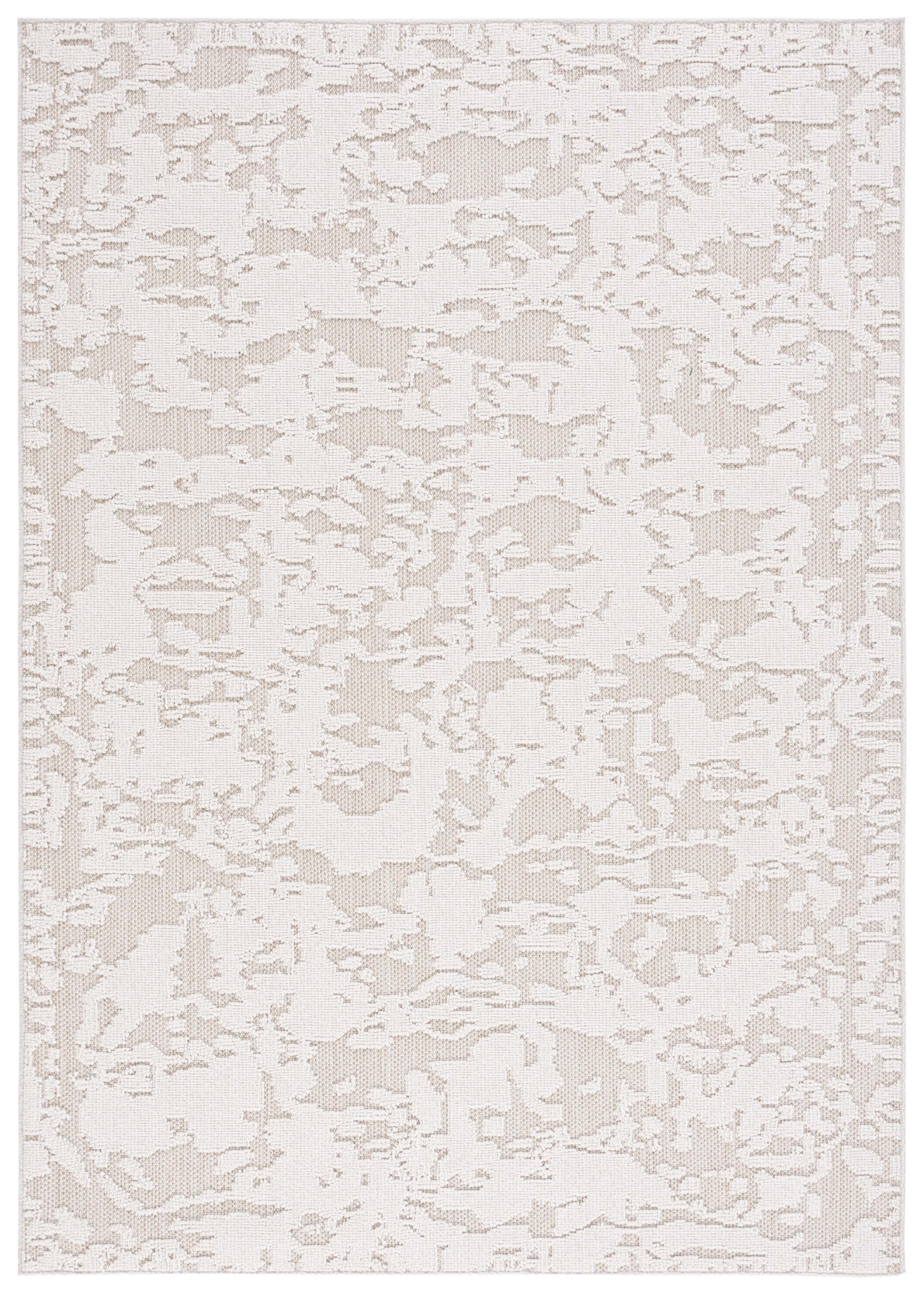 SAFAVIEH Global Herleva Abstract Indoor/Outdoor Area Rug, Beige/Light Beige, 9' x 12'