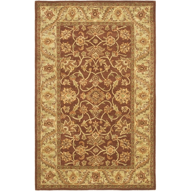 SAFAVIEH Golden Jaipur Dreda Border Wool Area Rug, Rust/Green, 6' x 9'