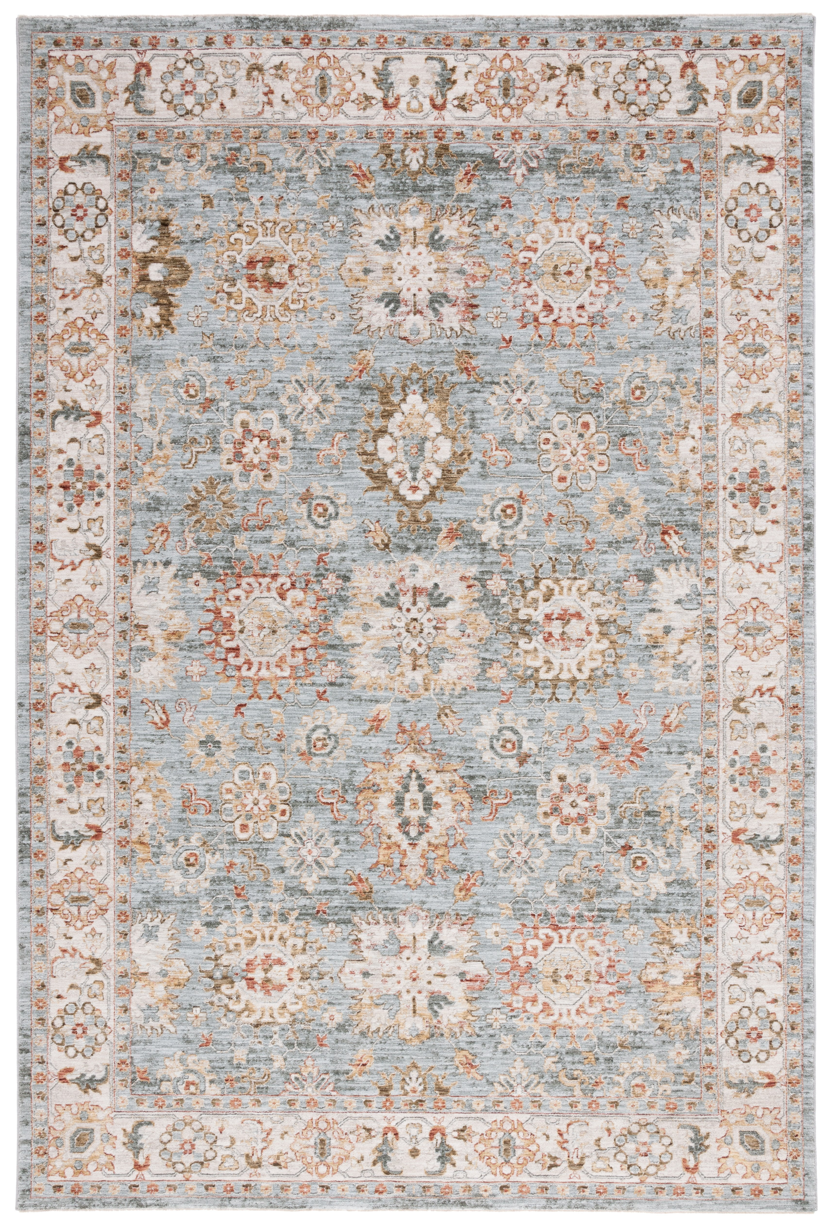 Hamilton HLT112 Power Loomed Area Rug - Blue/Ivory - 8'9"x11'9" - Safavieh.