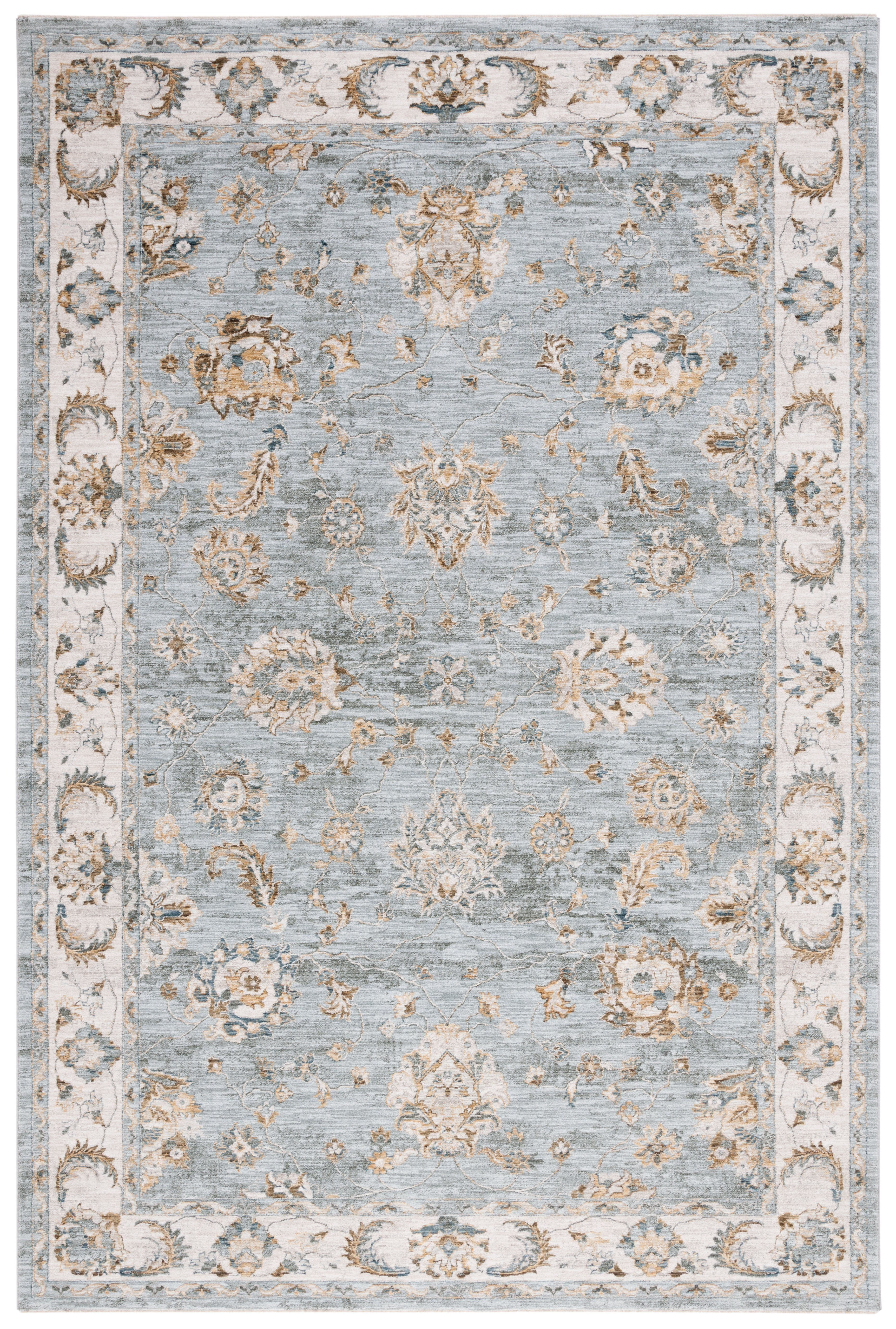 Hamilton HLT106 Power Loomed Area Rug - Blue/Gold - 5'3"x7'6" - Safavieh.