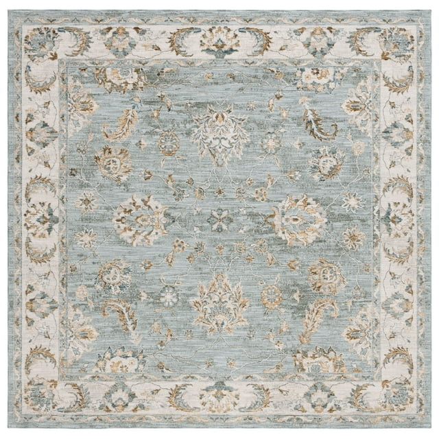 Hamilton HLT106 Power Loomed Area Rug - Blue/Gold - 6'7"x6'7" - Safavieh.