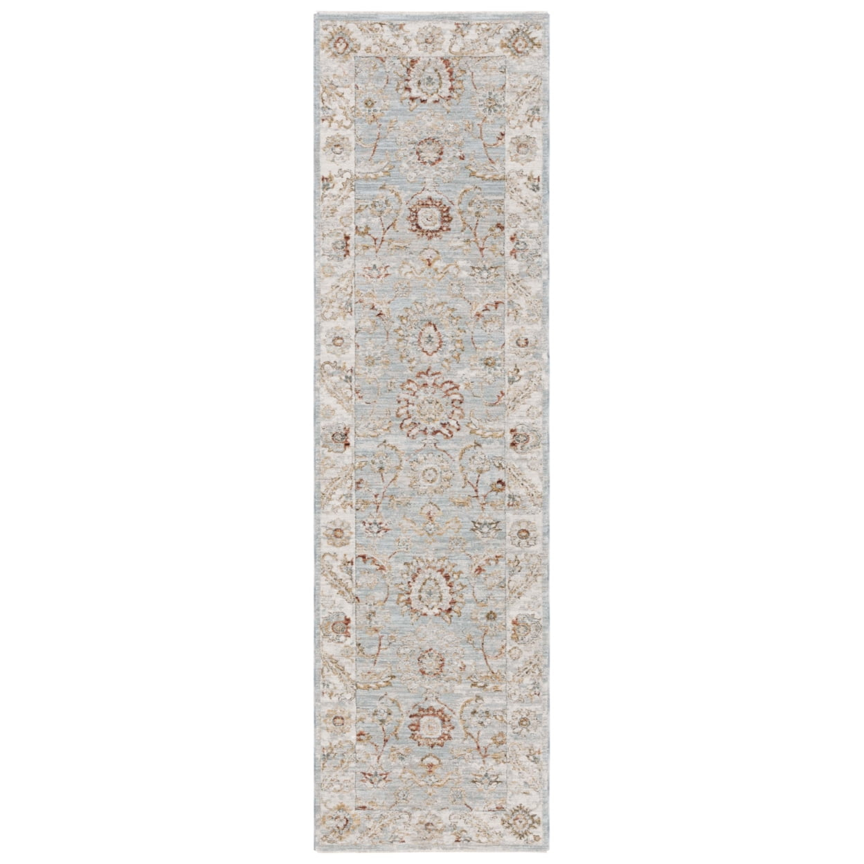 Hamilton HLT108 Power Loomed Runner Rug - Blue/Gold - 2'2"x8' - Safavieh.