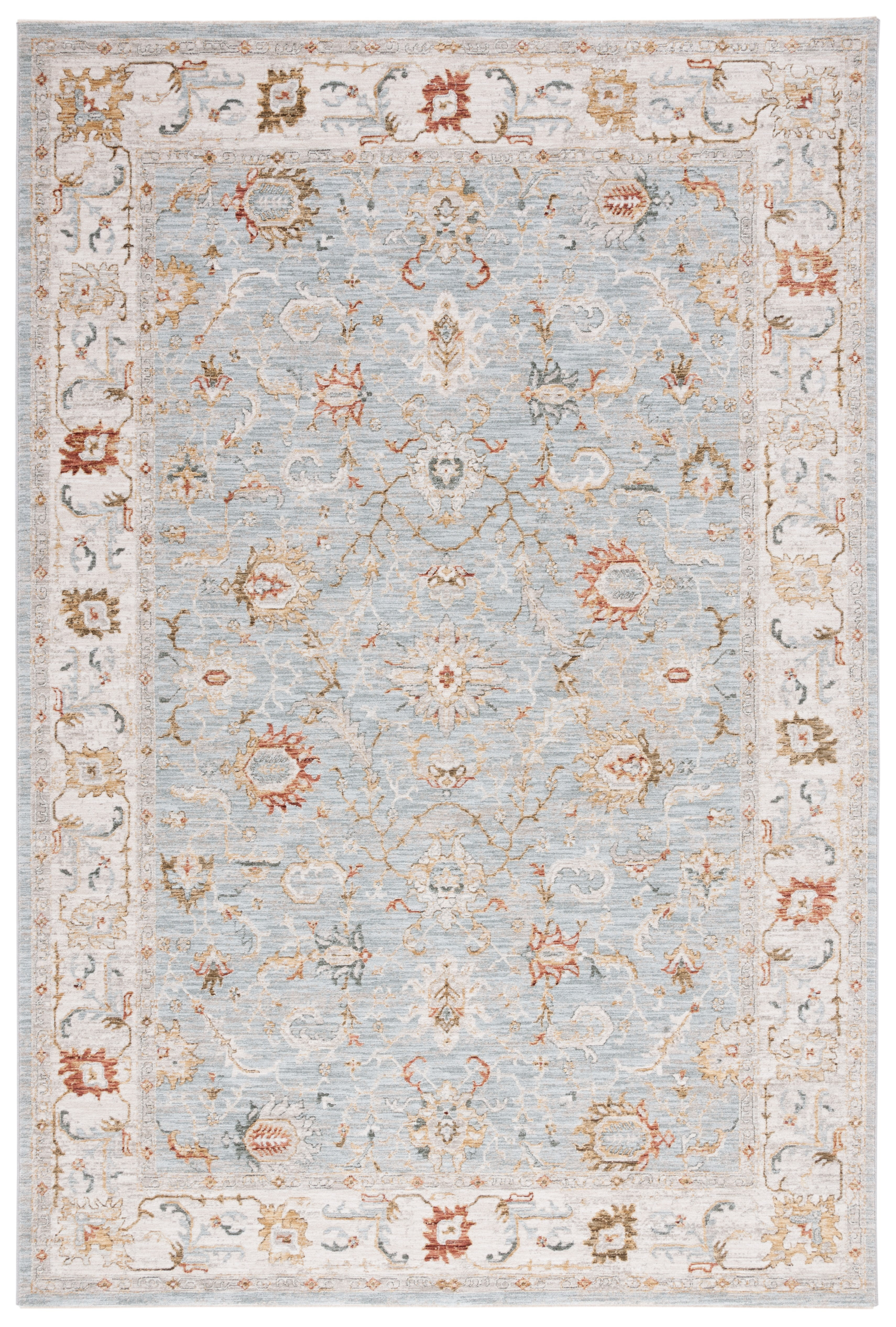 Hamilton HLT102 Power Loomed Area Rug - Blue/Gold - 8'x10' - Safavieh.