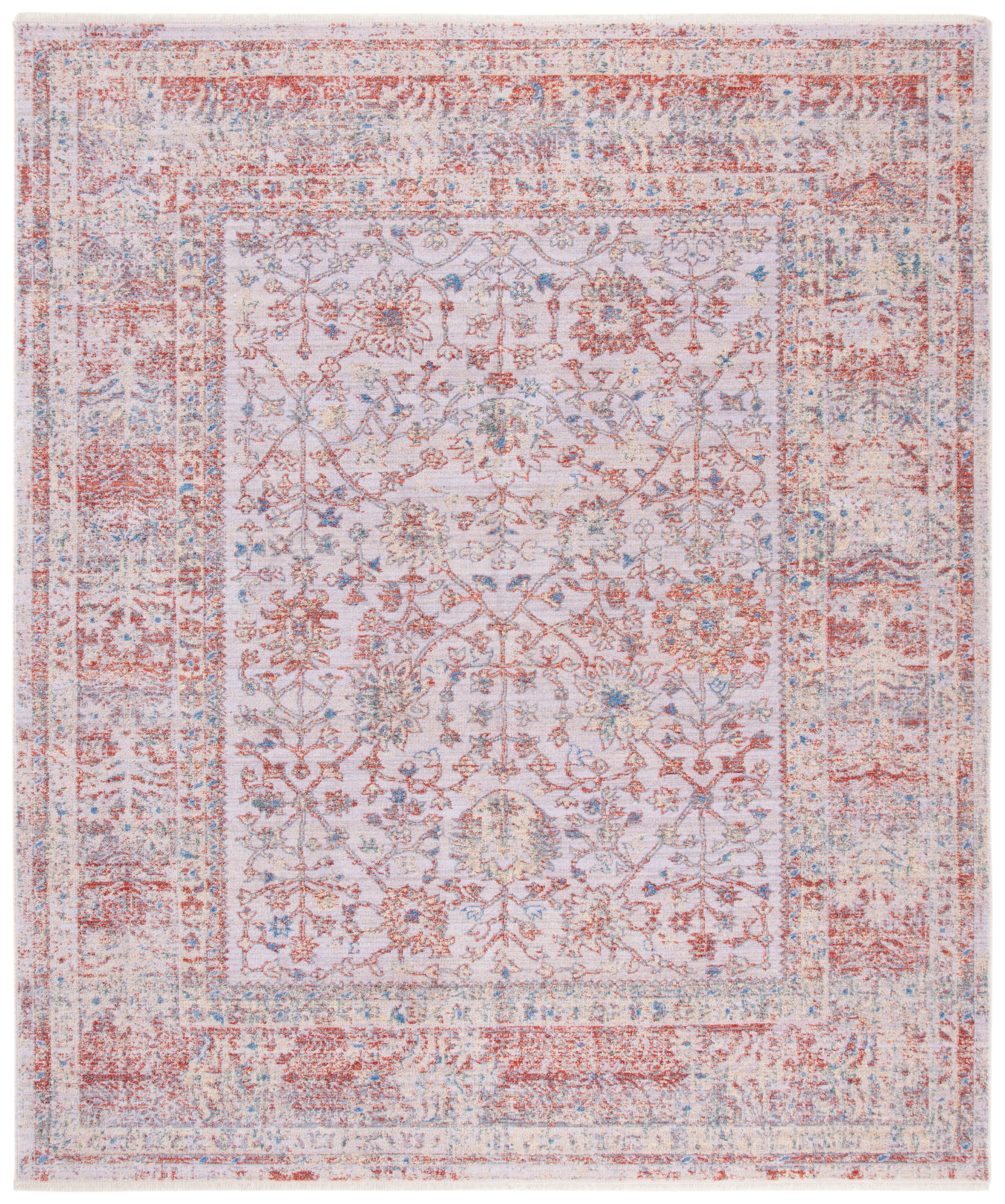 Hellenic HLC416 Power Loomed Area Rug - Ivory/Rust - 8'x10' - Safavieh.