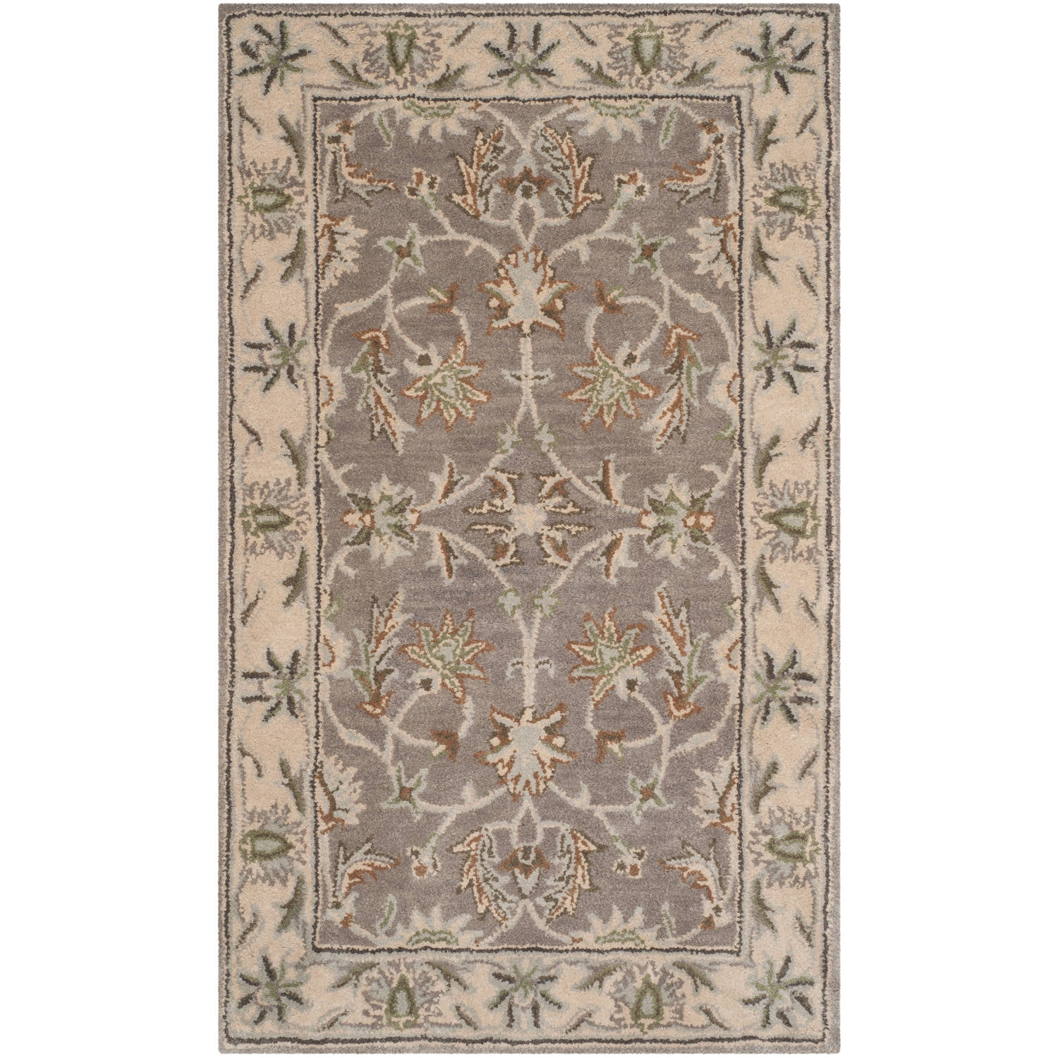 SAFAVIEH Heritage Anrai Traditional Wool Area Rug, Grey/Beige, 2' x 3'