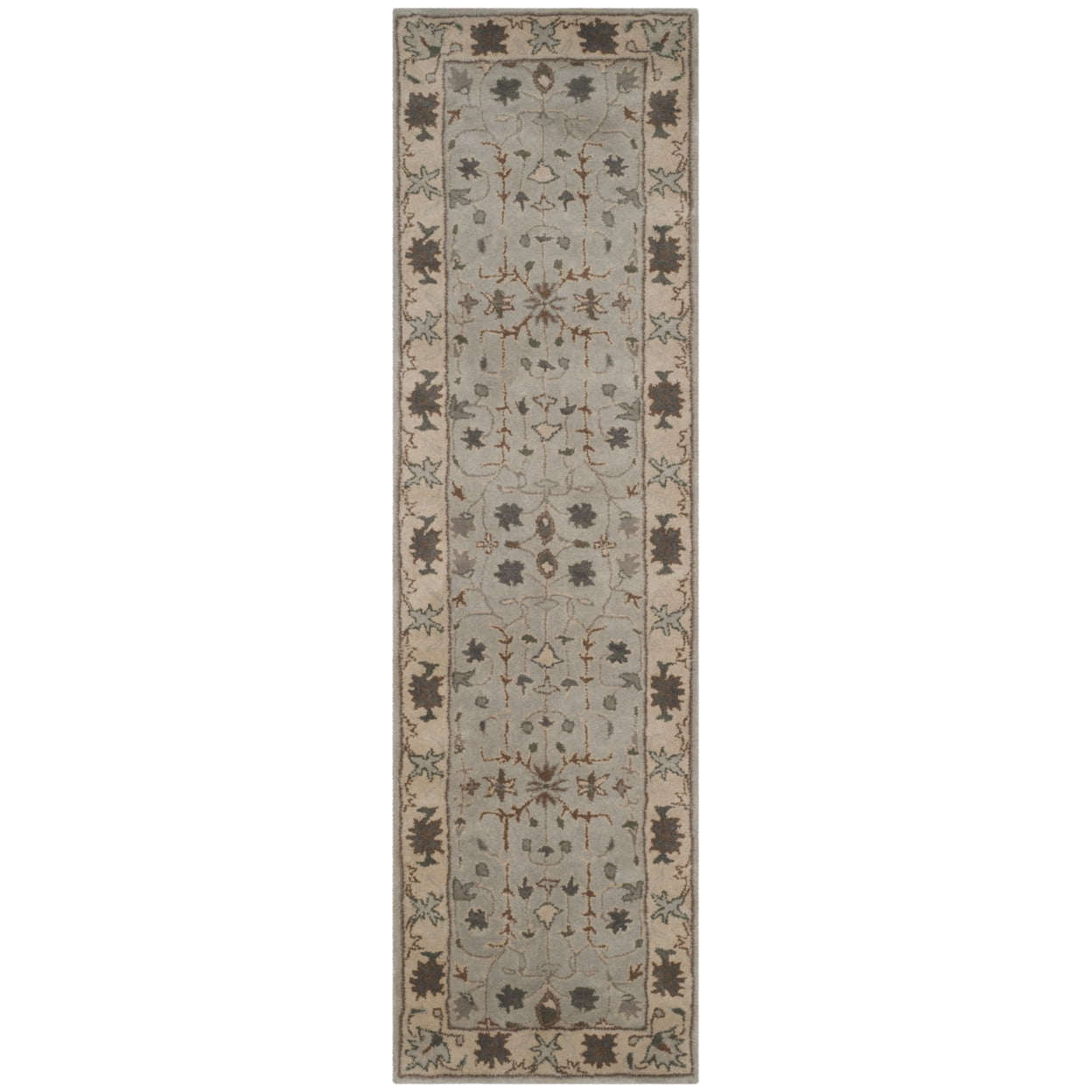 Heritage HG864 Hand Tufted Runner Rug - Green/Beige - 2'3"x12' - Safavieh.